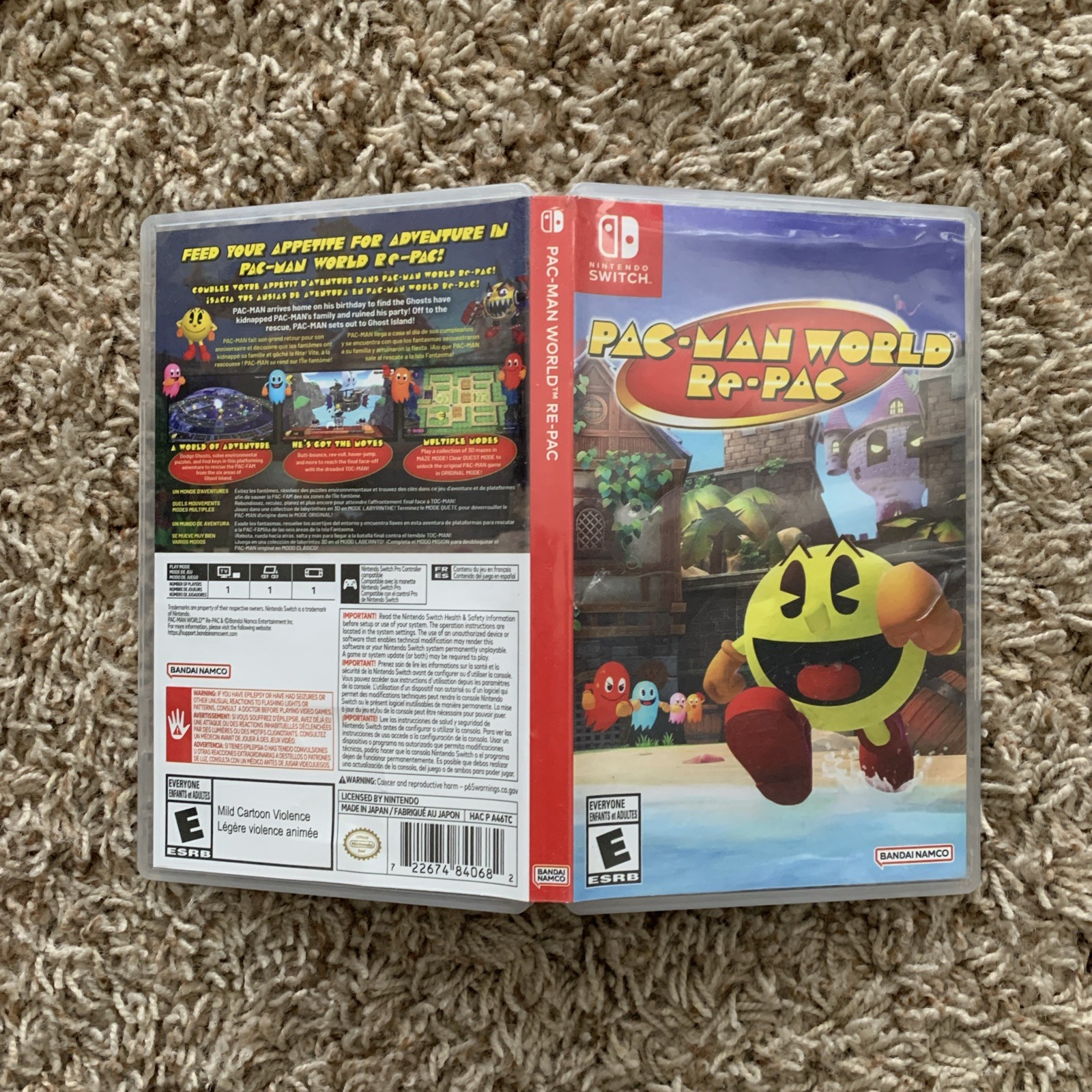 Empty Replacement Case ONLY! PAC-Man World Re-Pac - Nintendo Switch