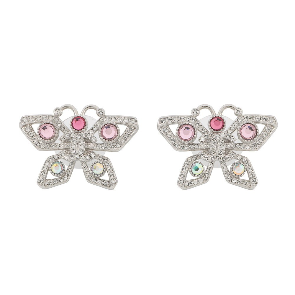 CHANEL Earrings Mediedar Butterfly Rhinestone I 25 A ABG154 CHANEL Accessories