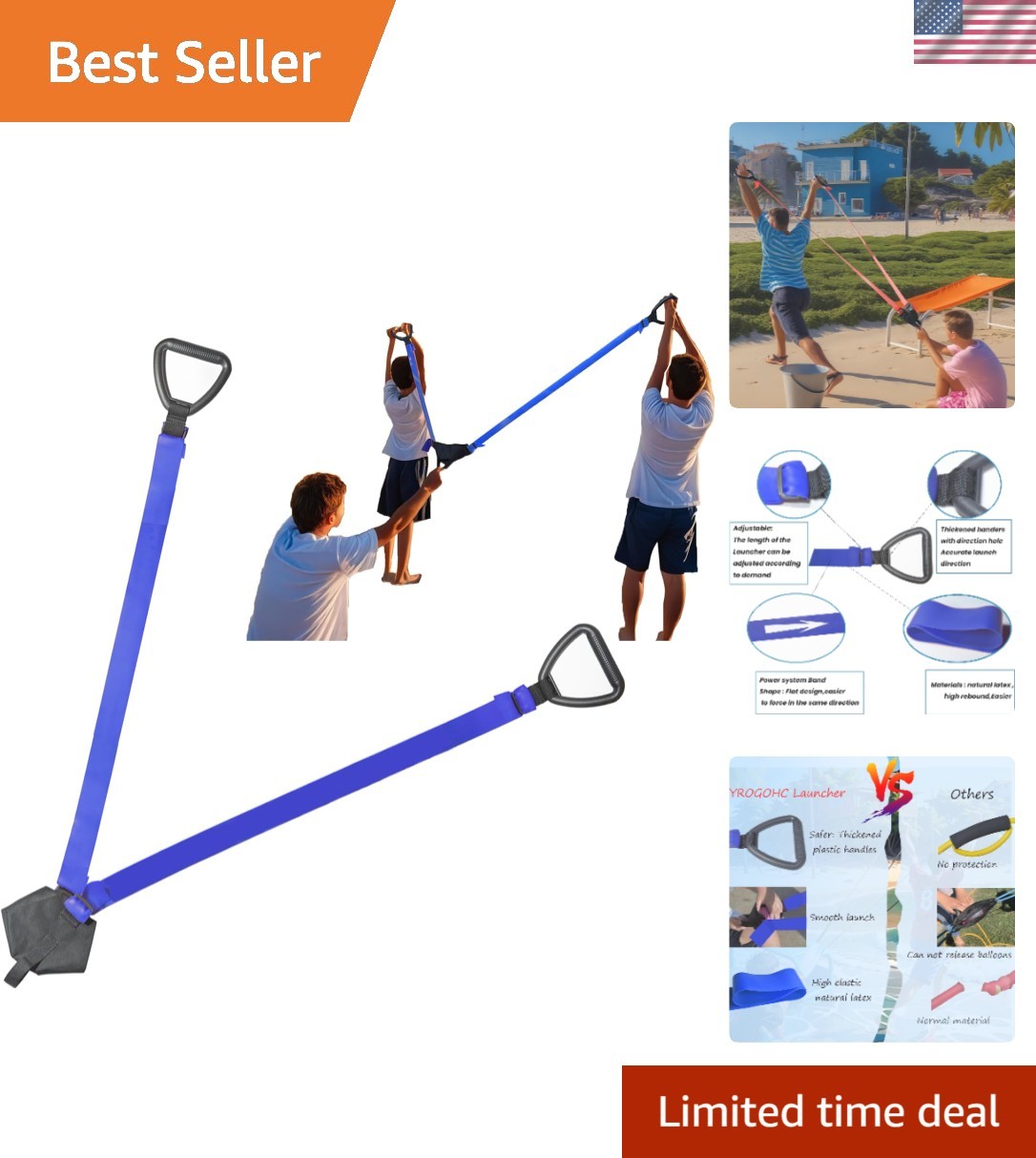 Water balloon launcher slingshot for adult Toys heavy duty human kit t shirt/...