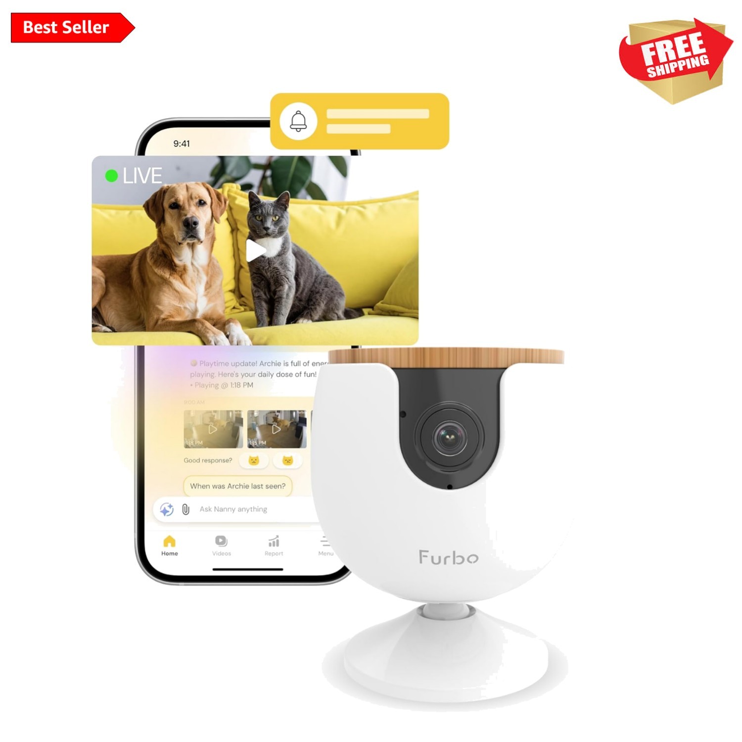 Mini Pet Camera [Subscription Required] Unlock Camera w/Paid Plan: Home Secur...