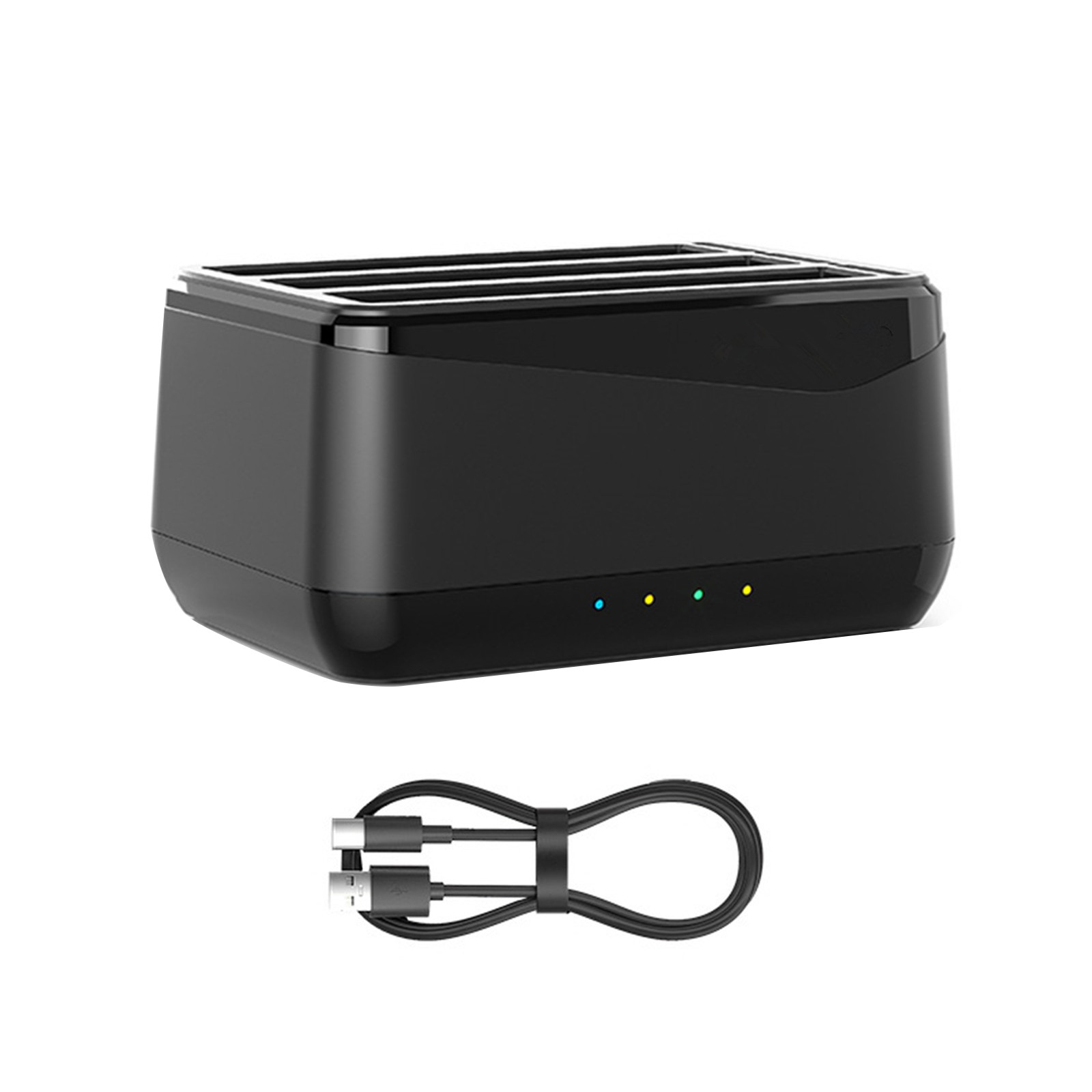 Fast Charger Hub for Insta360 X4 Battery Charger USB-C With Card Storage Slots