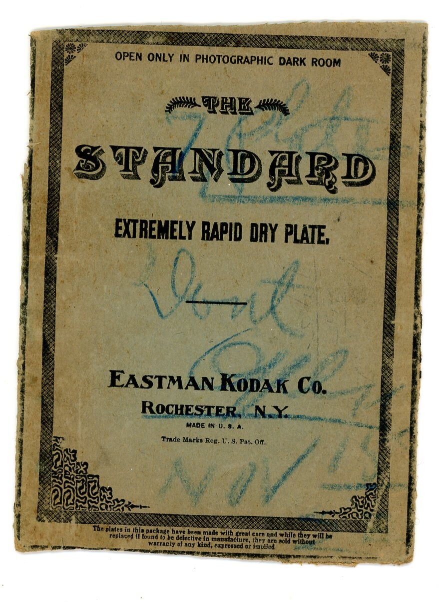 Dry Plate Rapid Kodak Cut Box Original Extremely Standard 1920s Photography