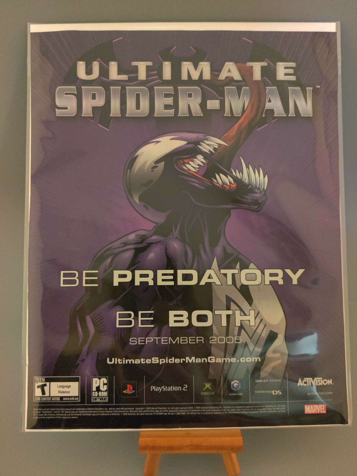 Ultimate Spider-Man 2005 PS2 XBox Venom 8.5"x10.75" ORIGINAL  Advertisement Cut