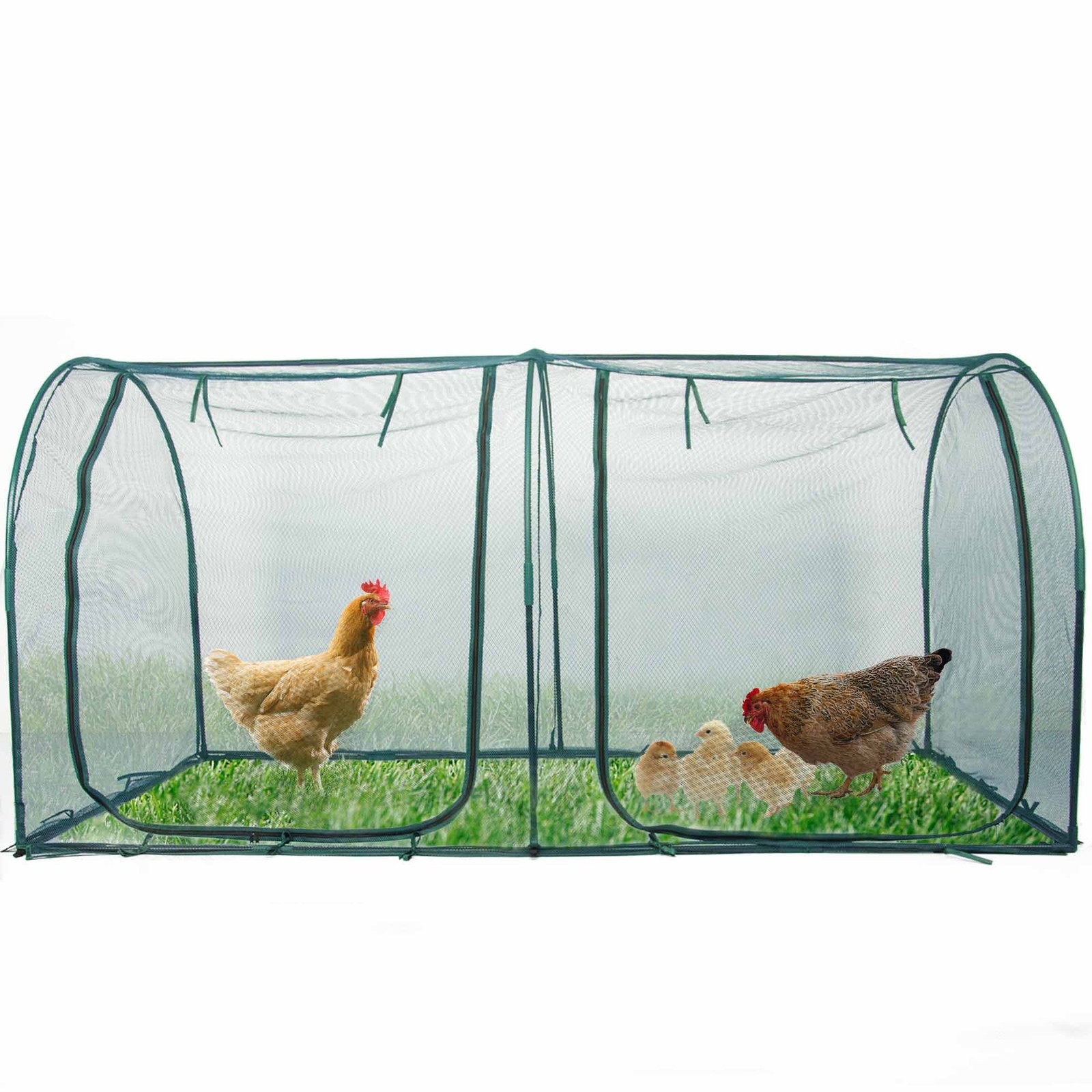Portable Chicken Run Hen Coop,Walk-in Poultry House,Outdoor Gardening Net,Eas...