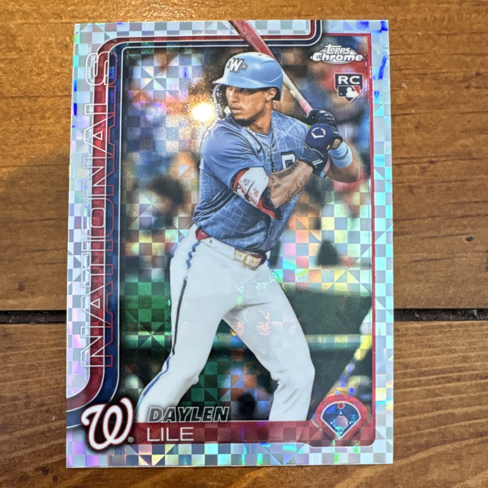 2025 Topps Chrome Update Series X-Fractor Rookie Daylen Lile USC146 Nationals