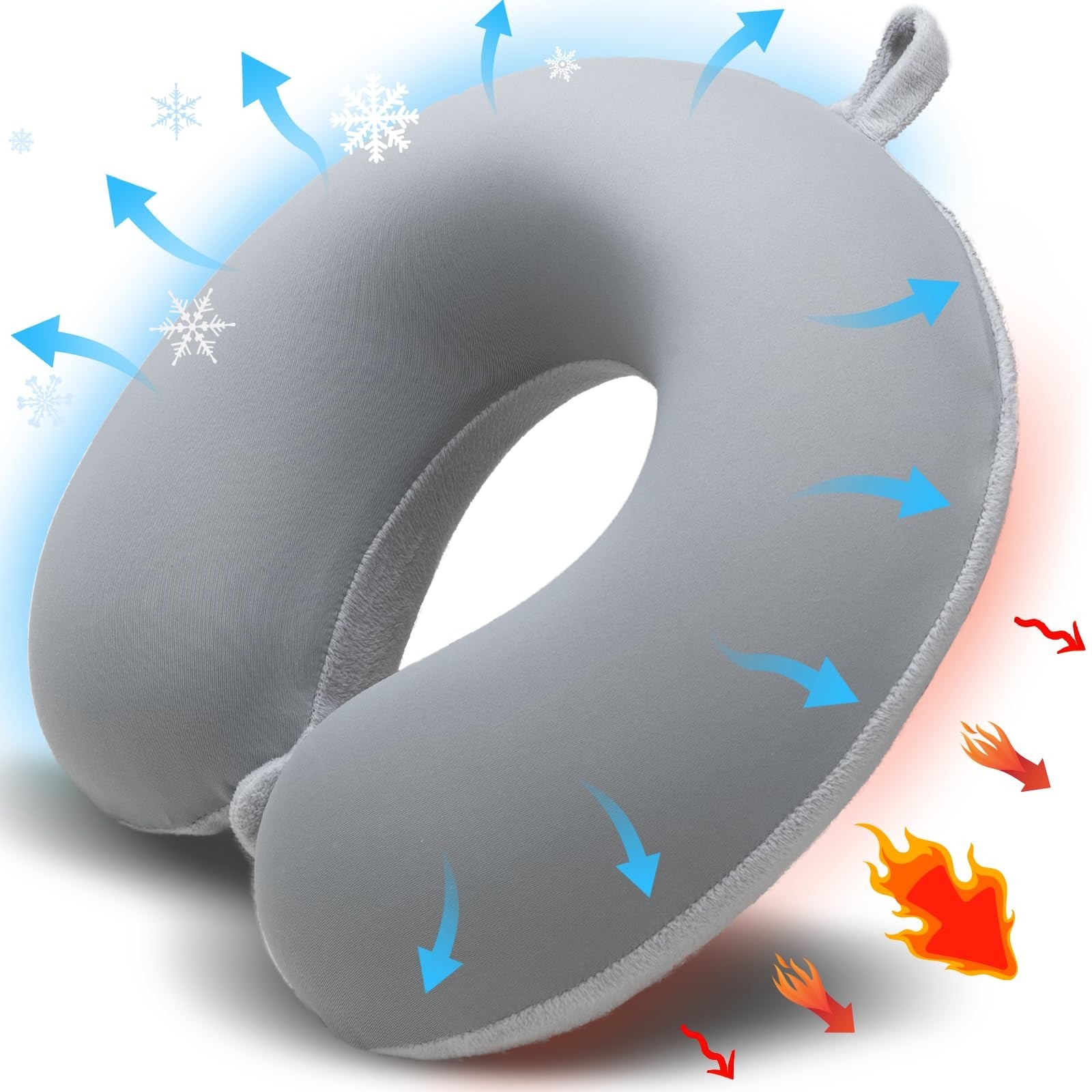 Travel Pillow, Memory Foam Neck Pillow for Traveling Winter Summer, U Shape N...