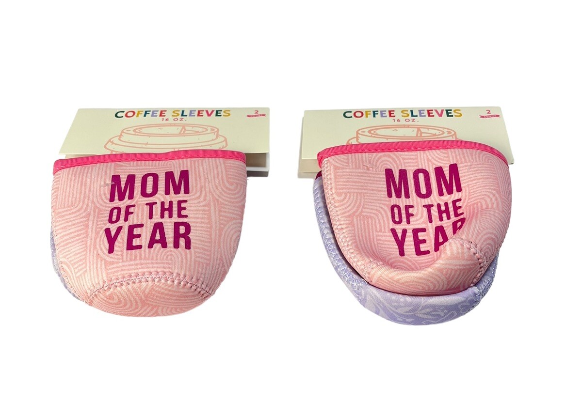 Lot of 2 (2 Packs) Vivitar 16oz Coffee Sleeves 4 Sleeves Altogether Best Mom NEW