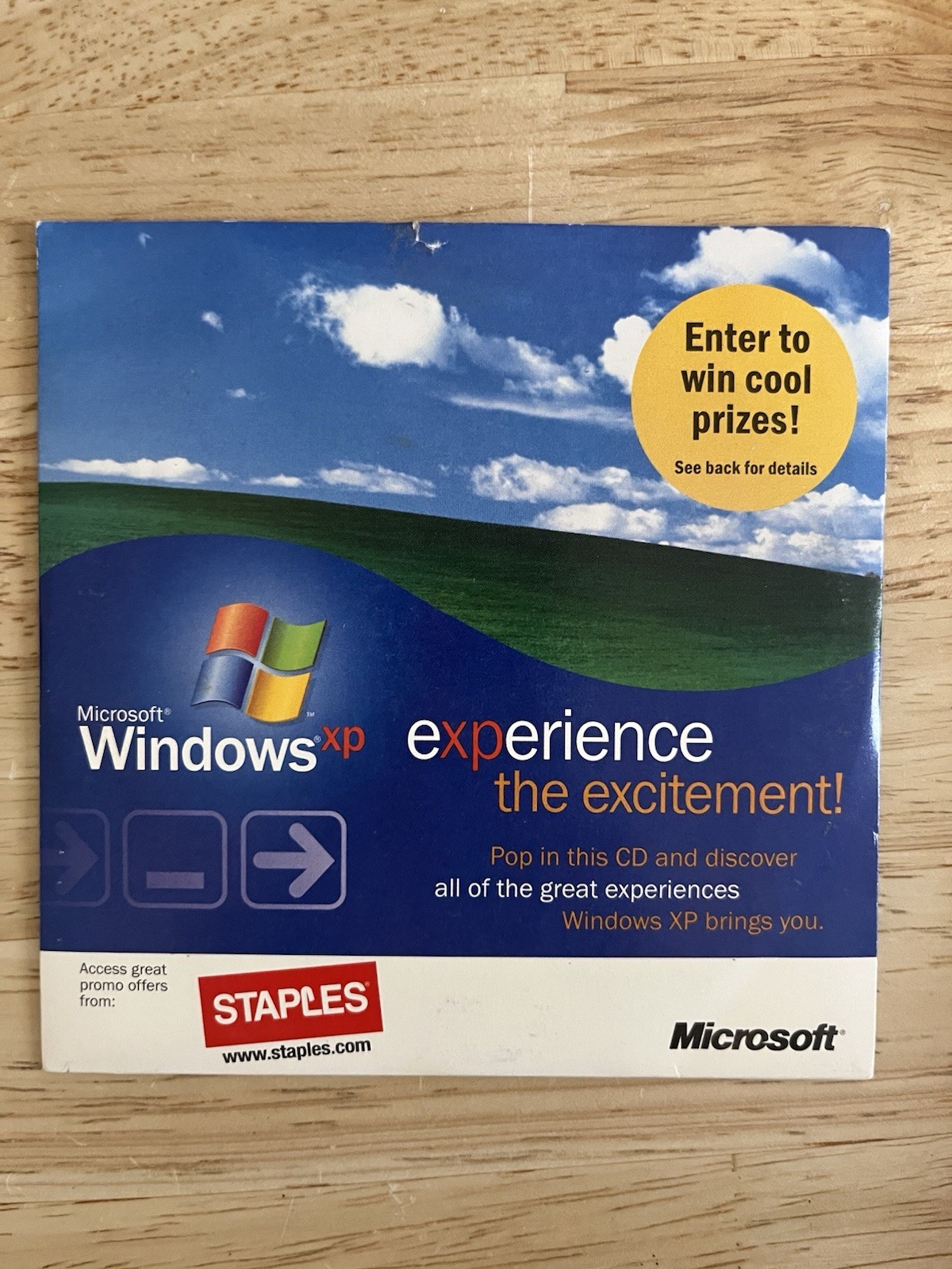 Windows XP Promotion Disc PC CD ROM Staples Advertising Vintage