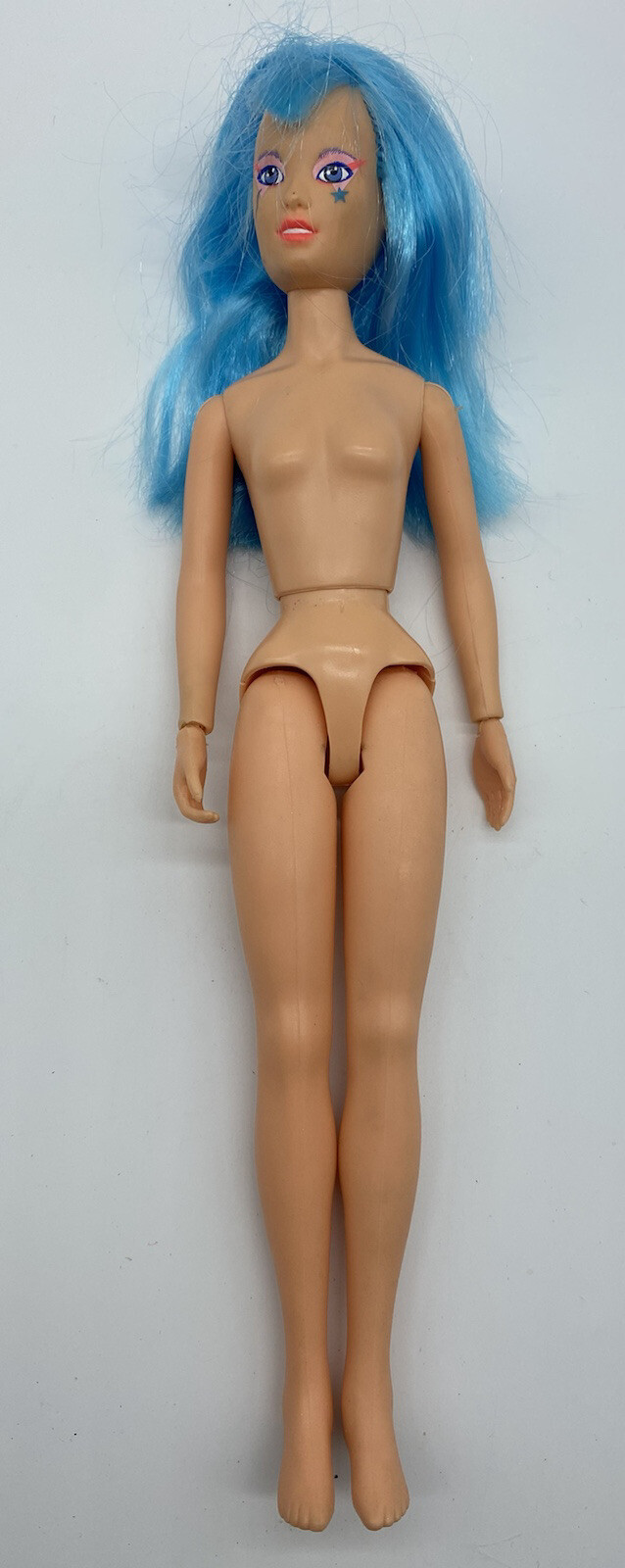 Jem and the Holograms AJA nude 12.5" doll blue hair Asian OOAK Face Paint