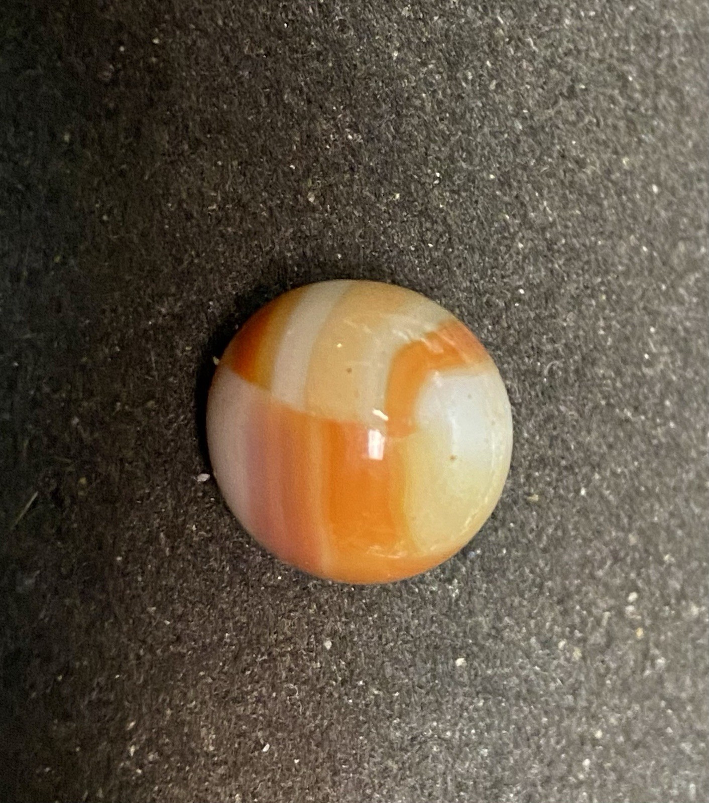 Vintage Peltier? Marble King A Mystery Sand Colored Bands & With Pink 5/8”