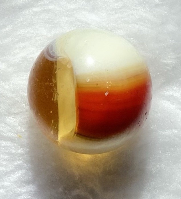 Peltier Glass Co. “Sunset” Rainbo Marble Near Mint/Mint 5/8”
