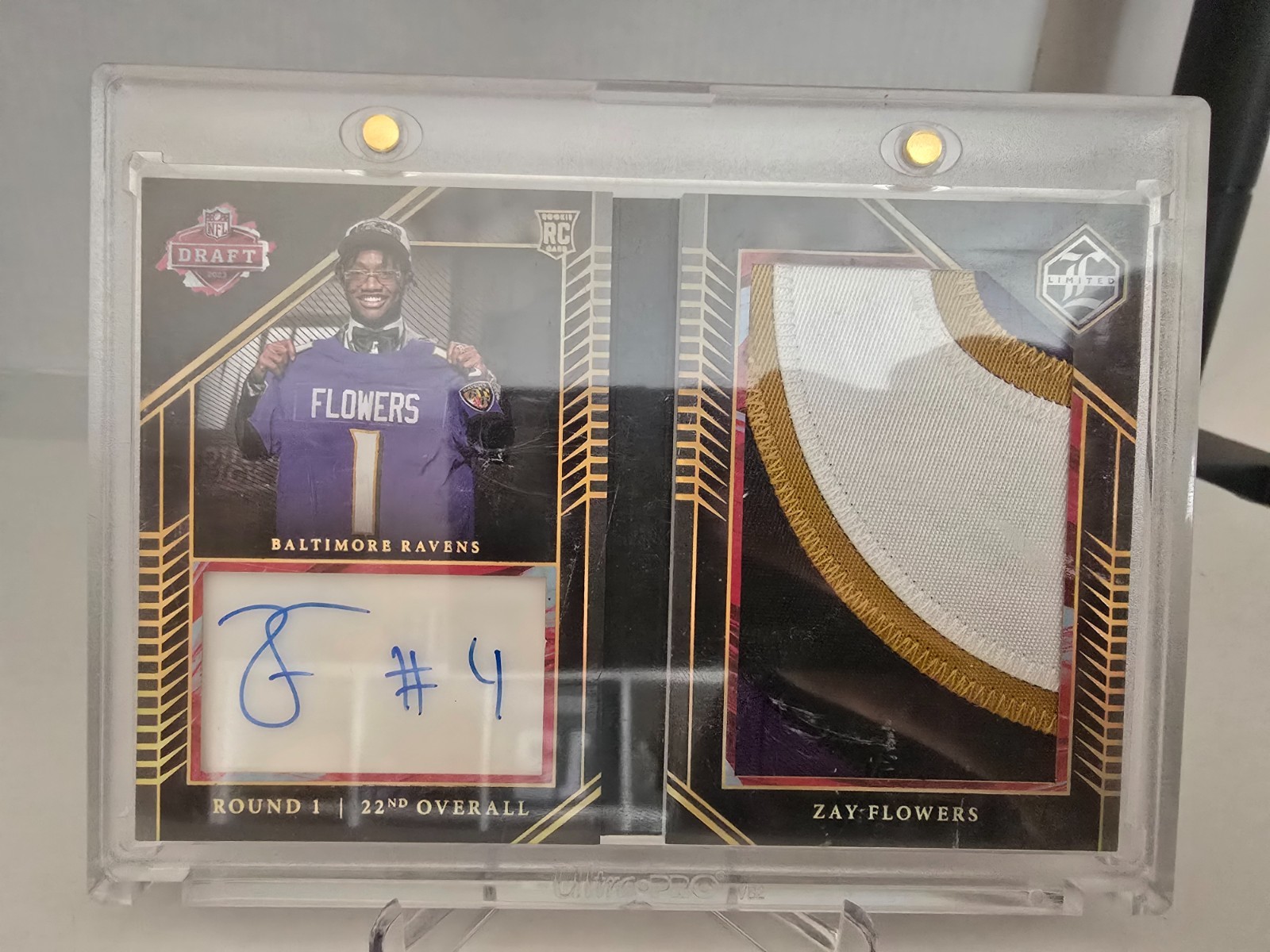 2023 Limited Zay Flowers  8/35 Draft Day Signatures Booklet RPA Ravens 3 color