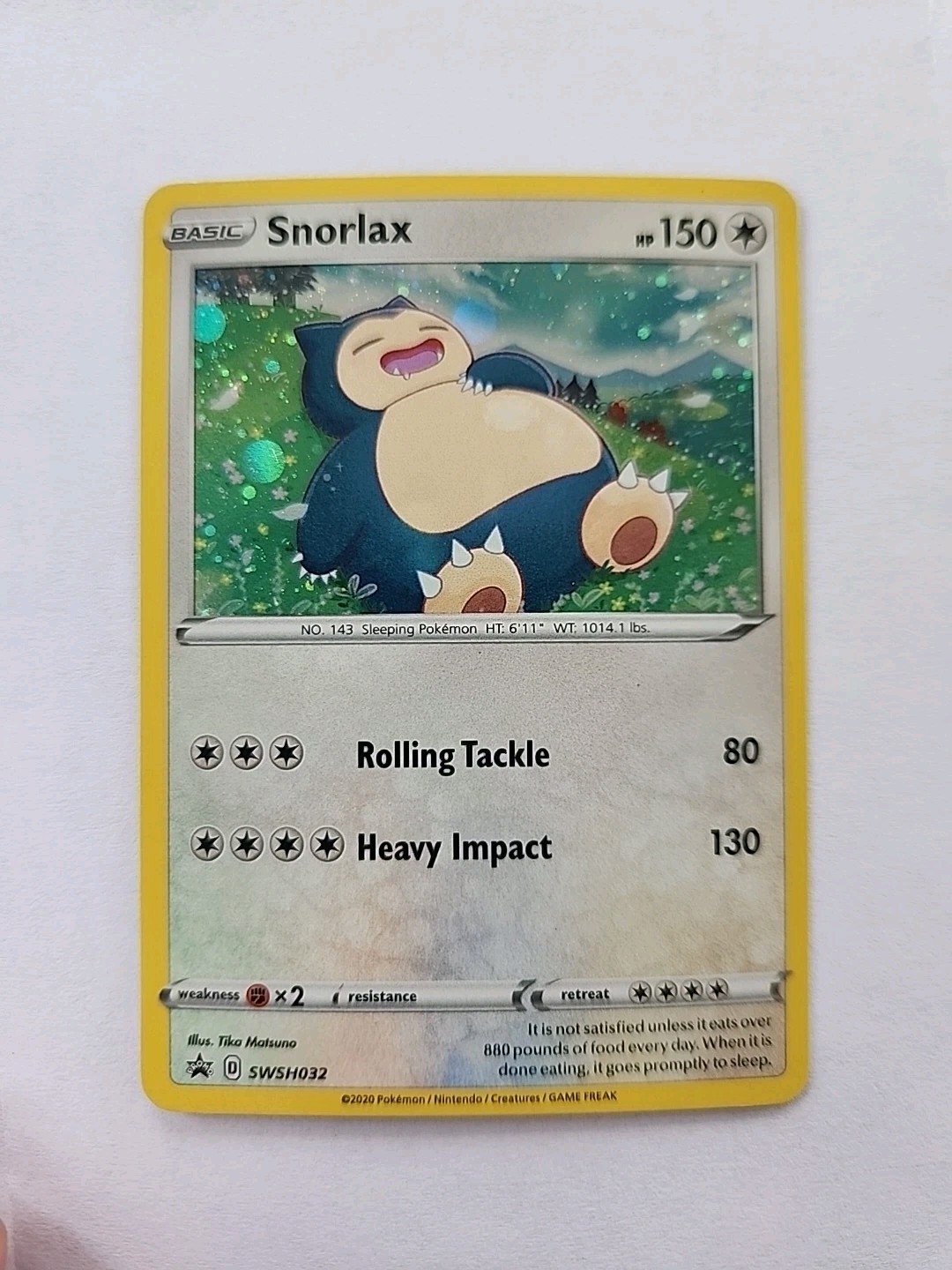 Snorlax SWSH032 Holo Black Star Promos Cosmos  NM
