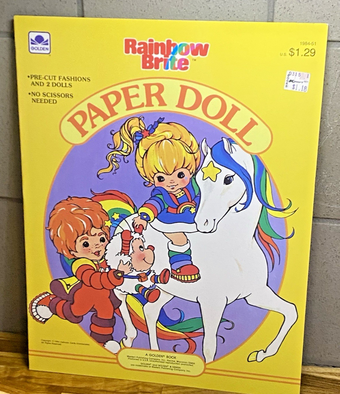 New Uncut vintage 80’s Rainbow Brite  paper dolls set