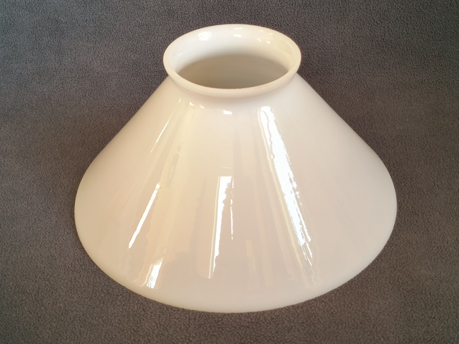 Victorian Slant White Milk Glass 9.75" Hanging Lamp Shade
