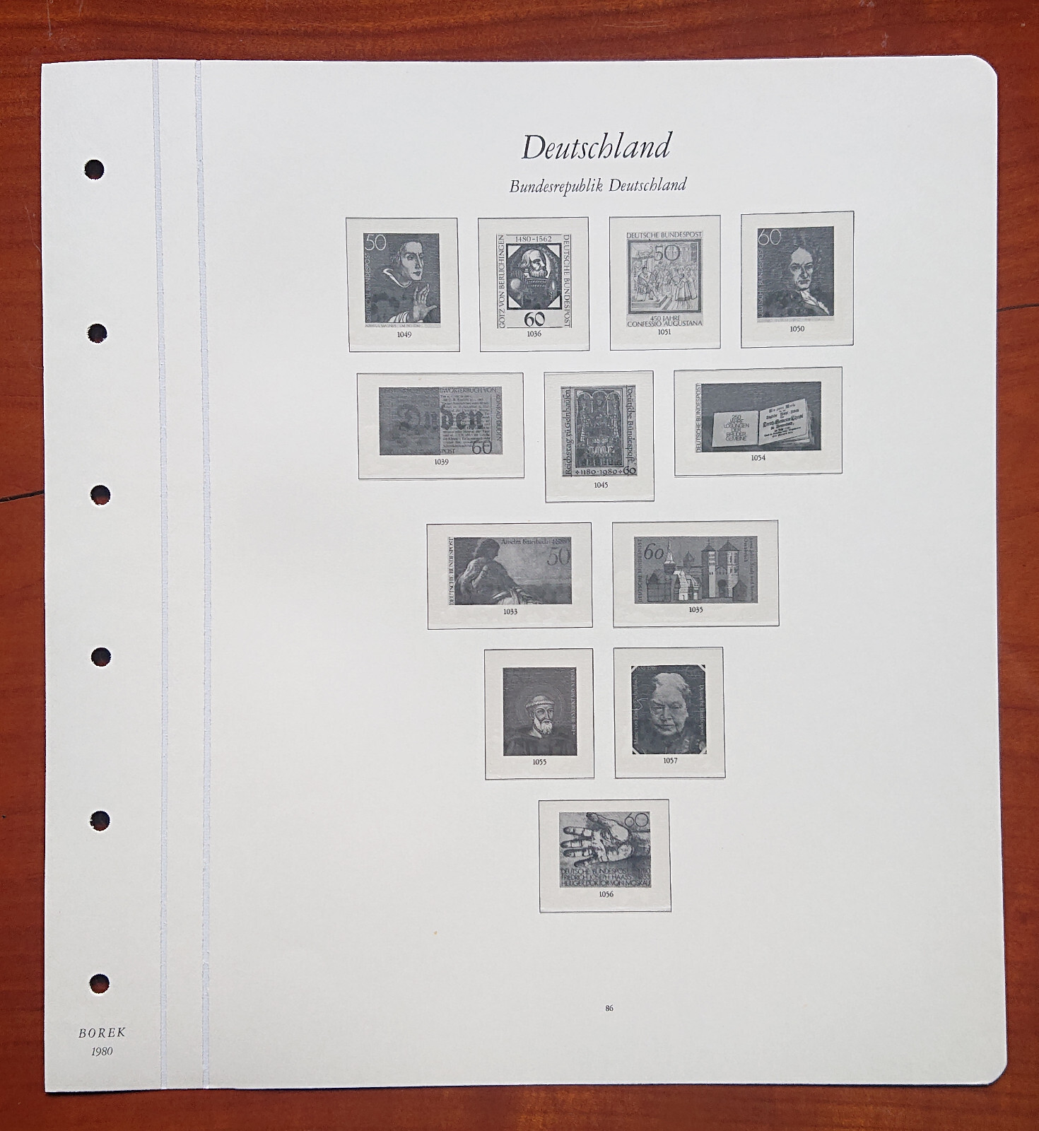 Form sheet Federal Republic of Germany Borek 1980 p. 86 Götz v. Berlichingen