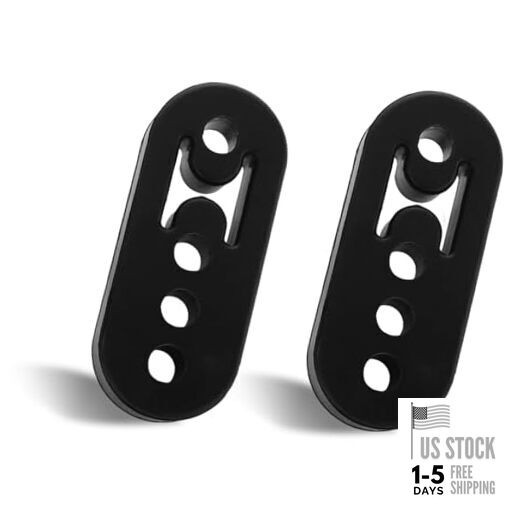 Exhaust Hanger Rubber, Car Muffler Shock Absorber Mount Hanger 2 PCS BLACK