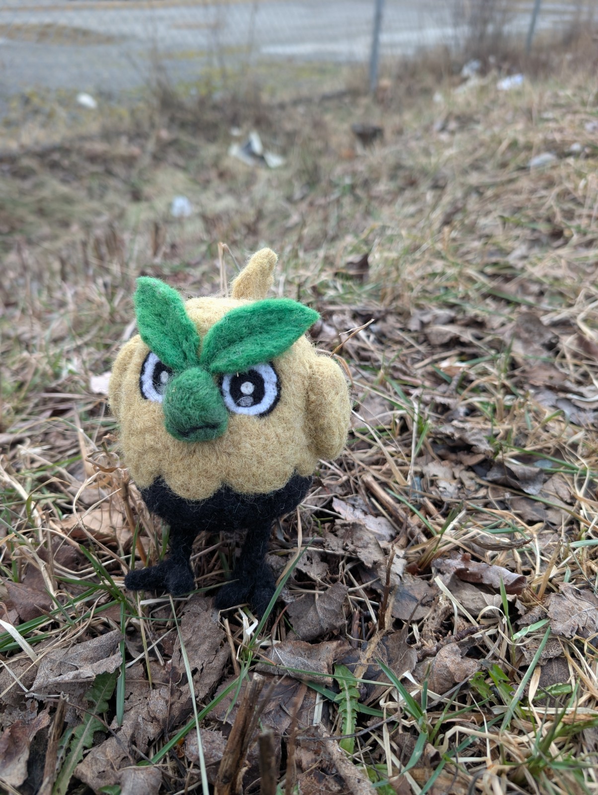 Felted Handmade Browt Plush 