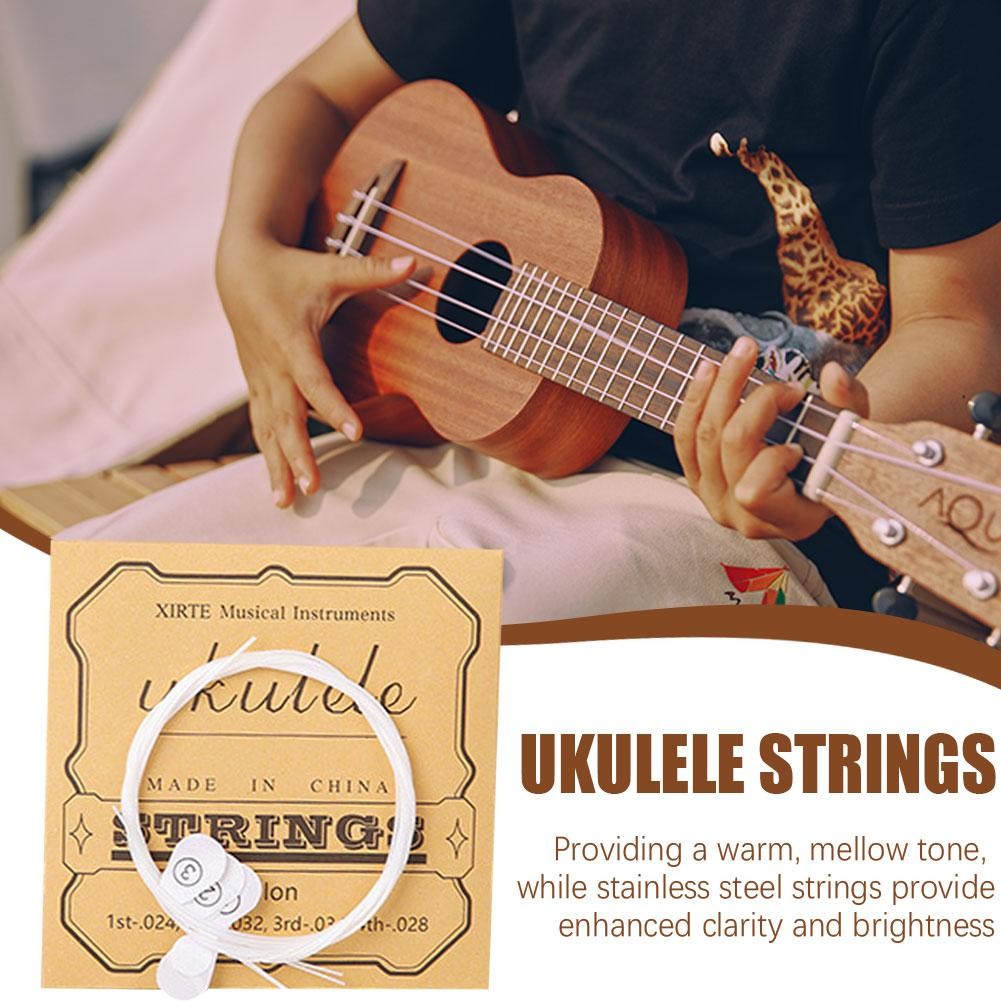 Ukulele Strings For Soprano Concert Tenor Nylon 4 Pcs ν☆ ι_ Set 1 in R7M8 I6E5