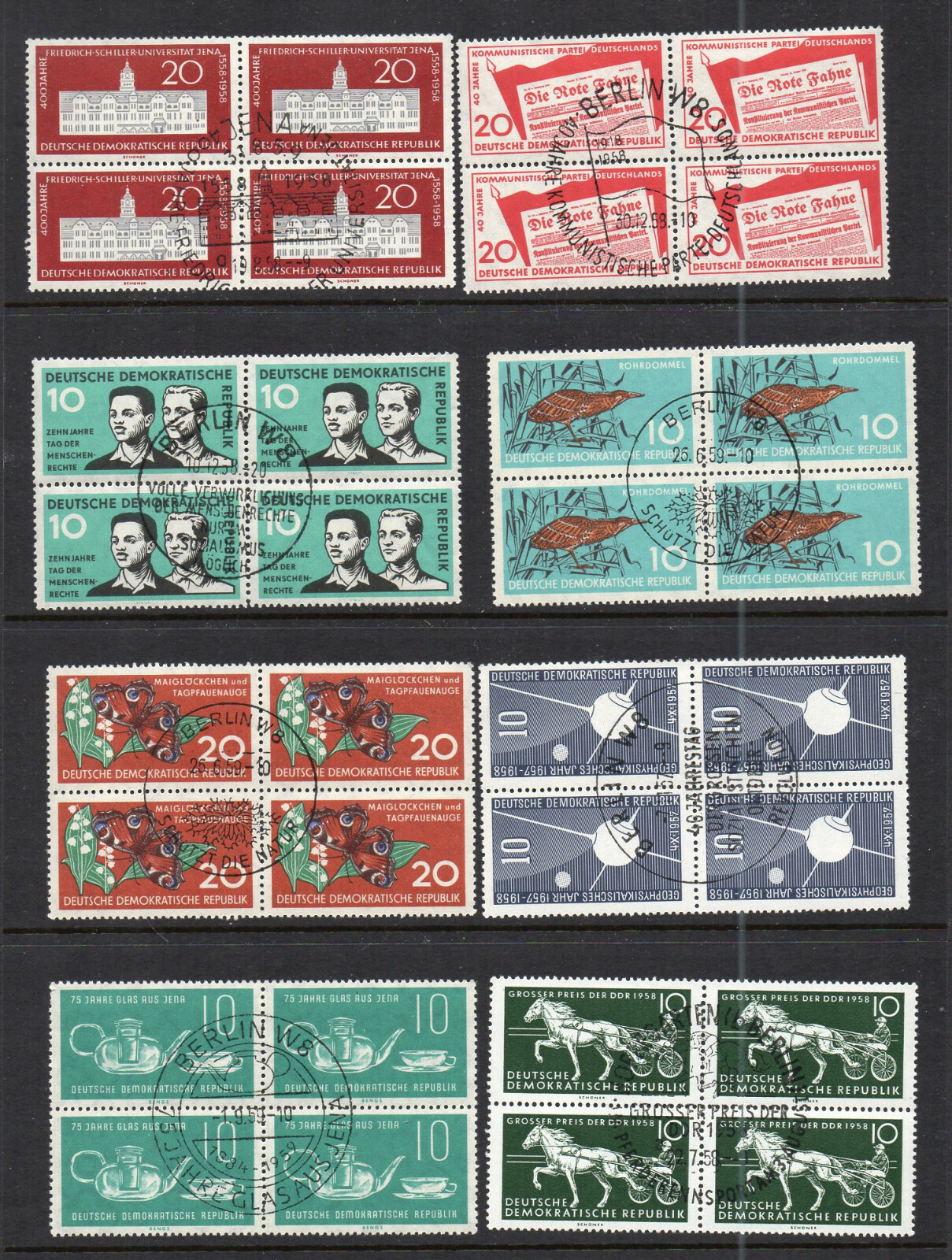 GERMANY BLOCK OF 12 ( 48 ) STAMPS USED 942