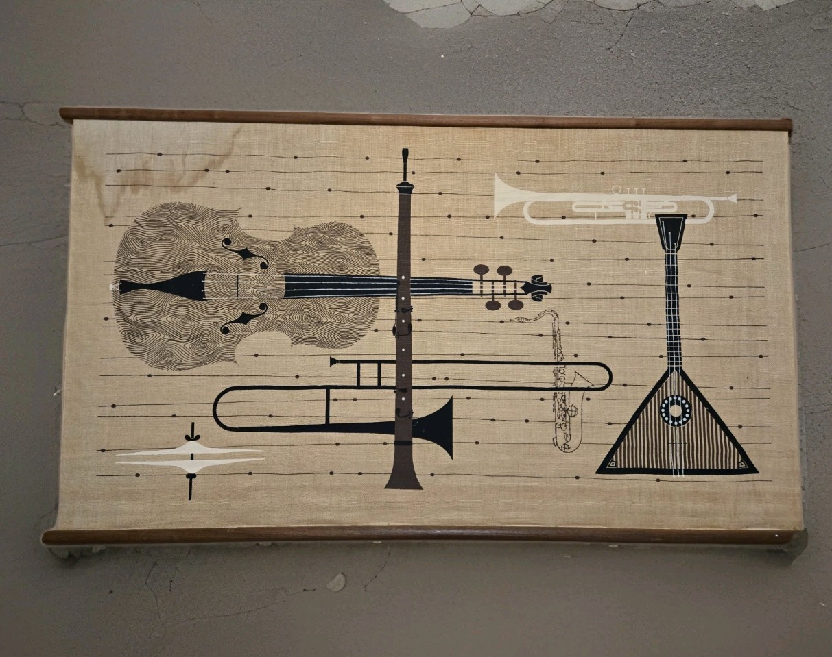 Ross Littell Textile Wall Hanging Vintage Fiber Art Mid Century Boho