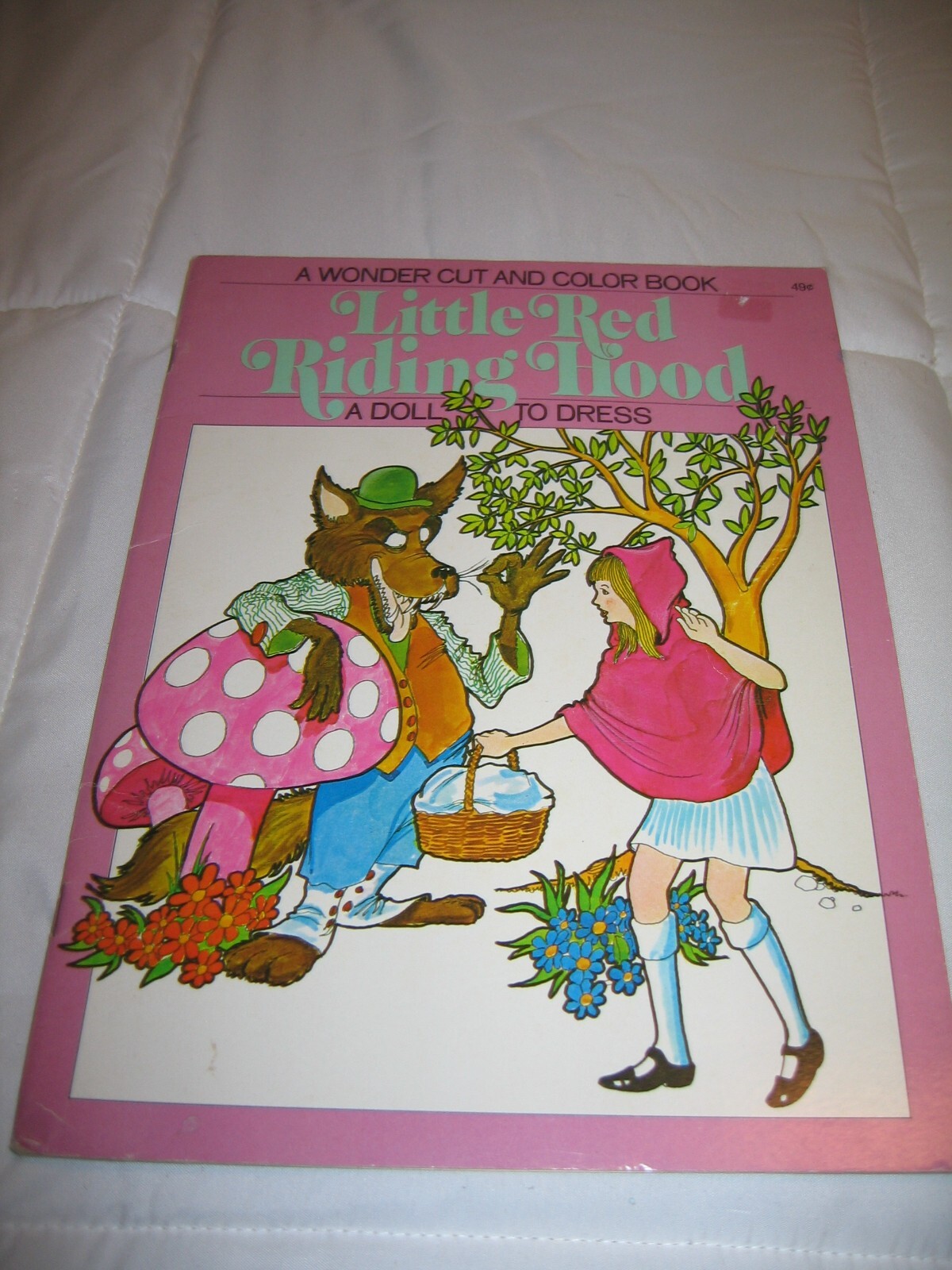 A Wonder Cut Color Book Little Red Riding Hood 1971 Vtg Paper Doll Coloring Book