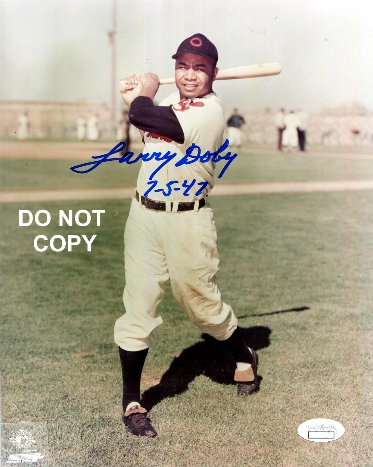 Lary Doby CLEVELAND INDIANS Signed Autographed REPRINT 8x10 Photo RP
