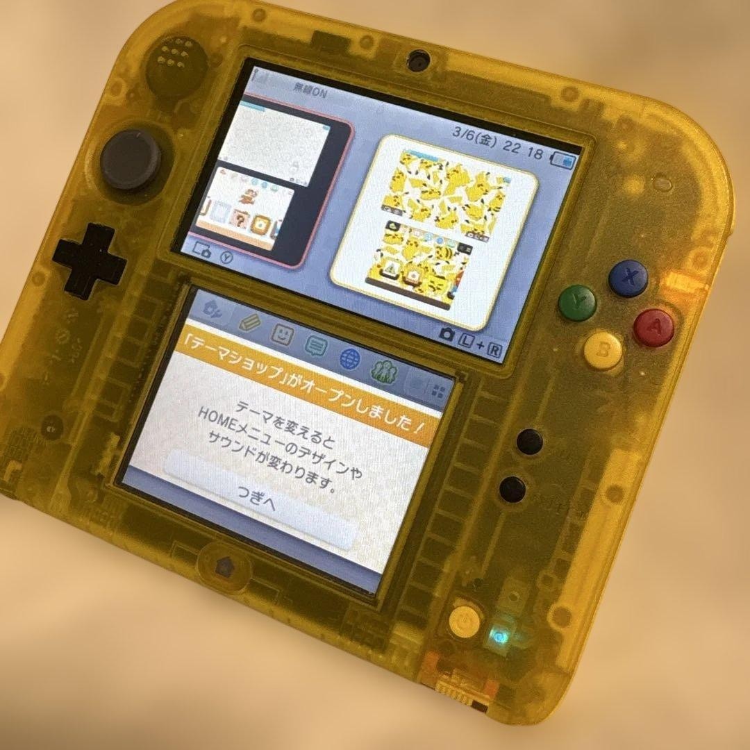 Nintendo 2DS Pokemon Pikachu Edition Console Tested Working Good Condition #19
