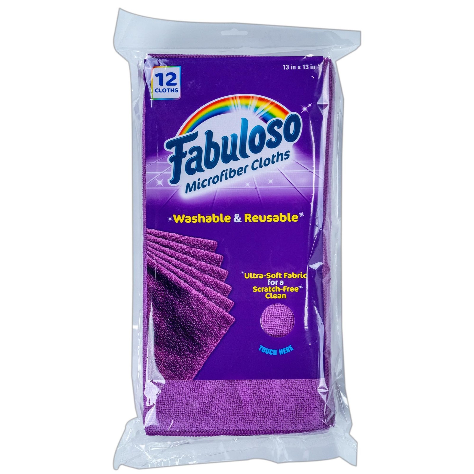 Fabuloso Microfiber Cleaning Cloths for Home & Car, Lint-Free Scratch-Free Ra...