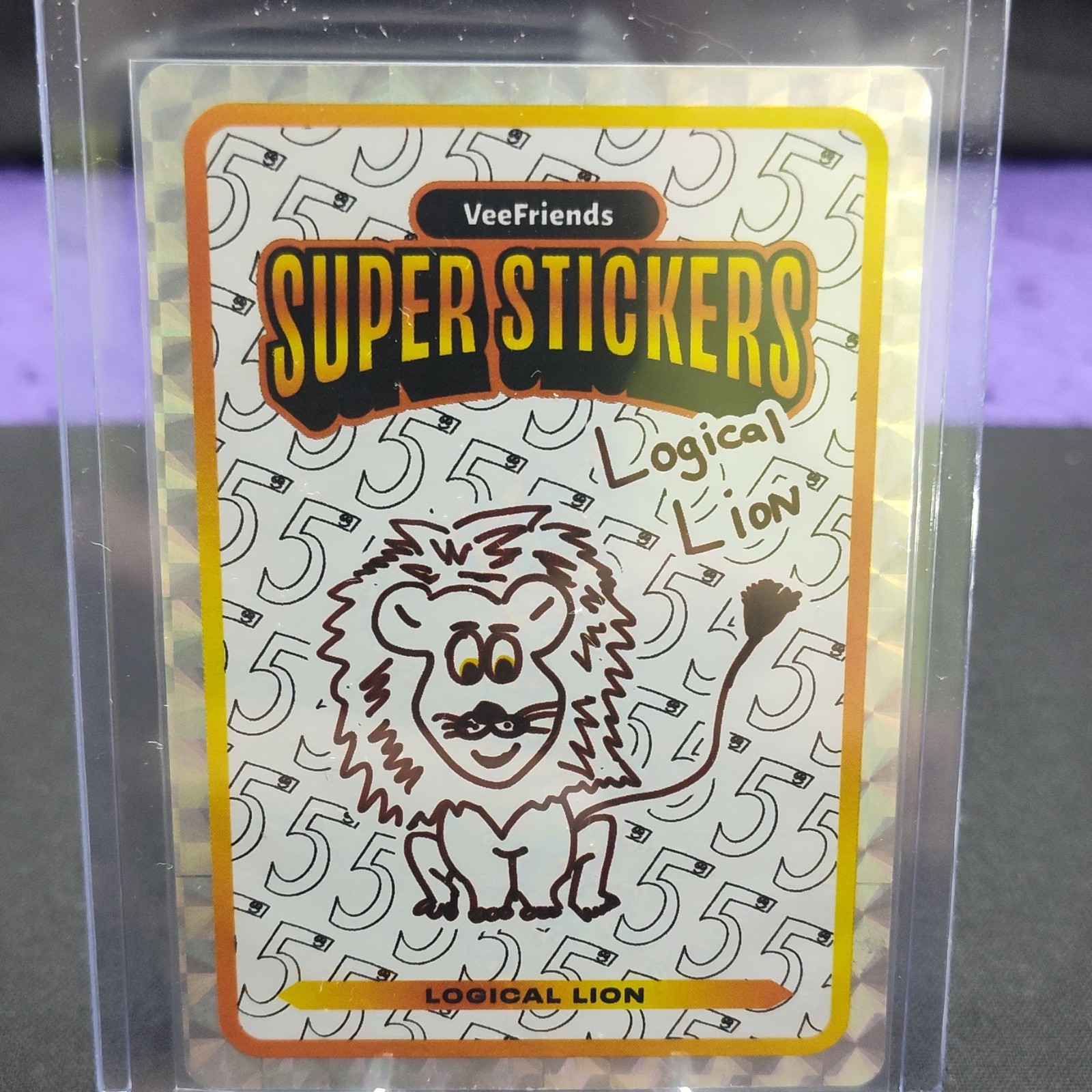 VeeFriends Super Stickers Spectacular Logical Lion 5 Year OG Hologram