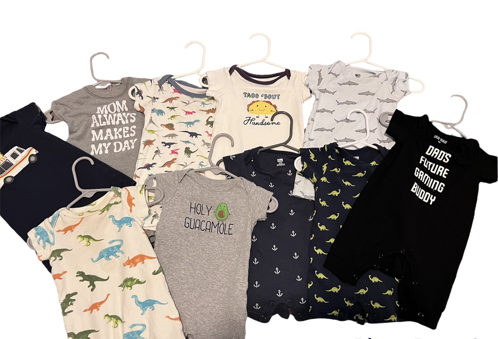 baby boy clothing lot. Sizes 0-3 And 3-6 Mixture. Robes are 0-9 Month 19 PIECES!