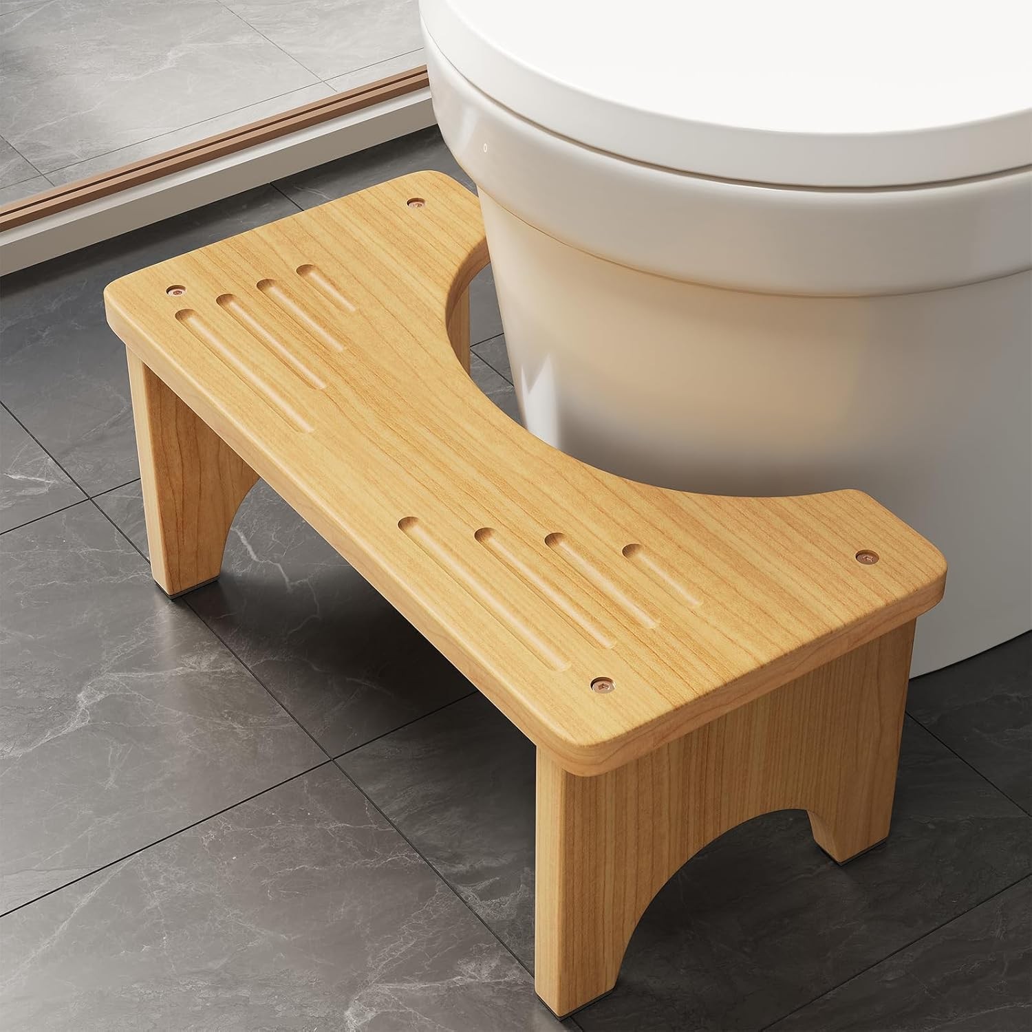 Wooden Squatting Potty Adults 6.7 Inch Toilet Stool Squat Adult Wood Poop Stool