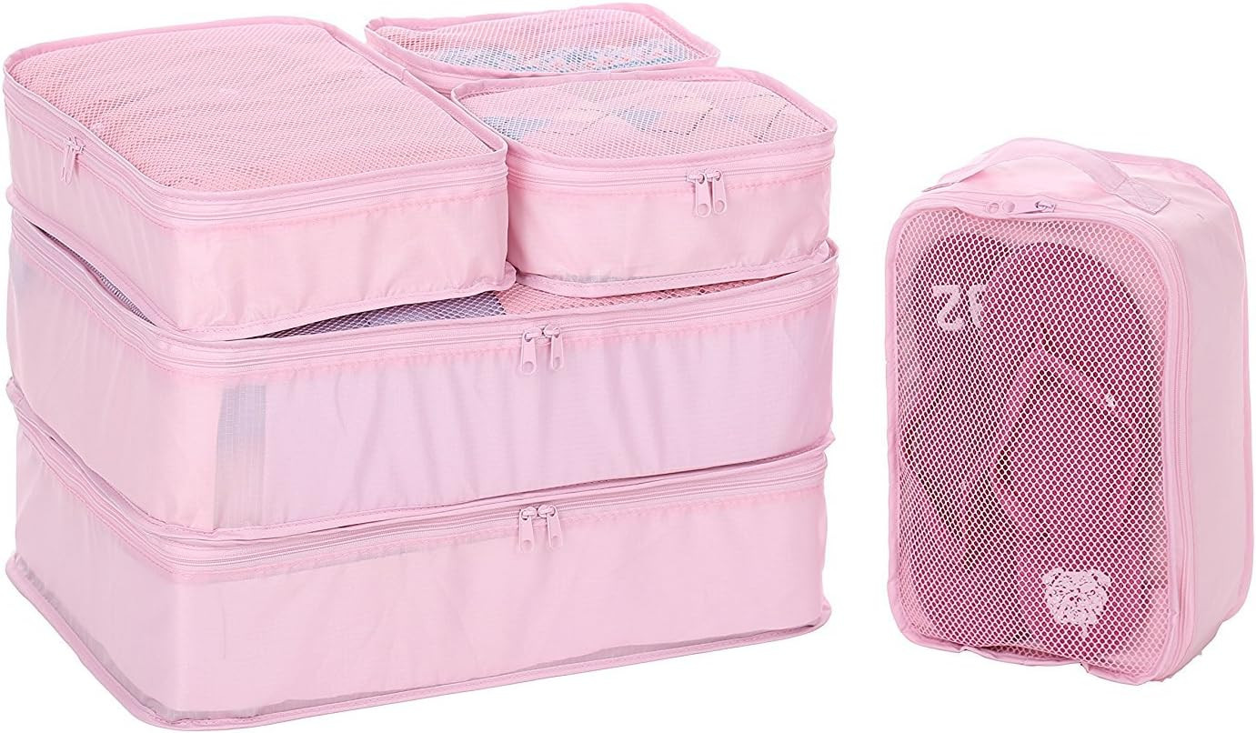 Travel Packing Cubes, Luggage Organizers with Shoe Bag