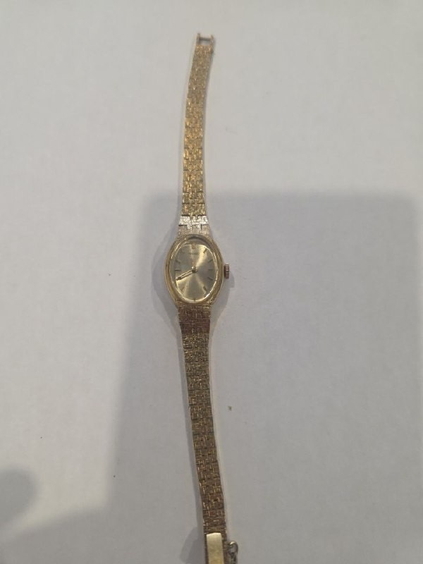 Vintage Seiko 11-8569 Ladies Cocktail Watch Gold Tone Bark Finish - NOT WORKING