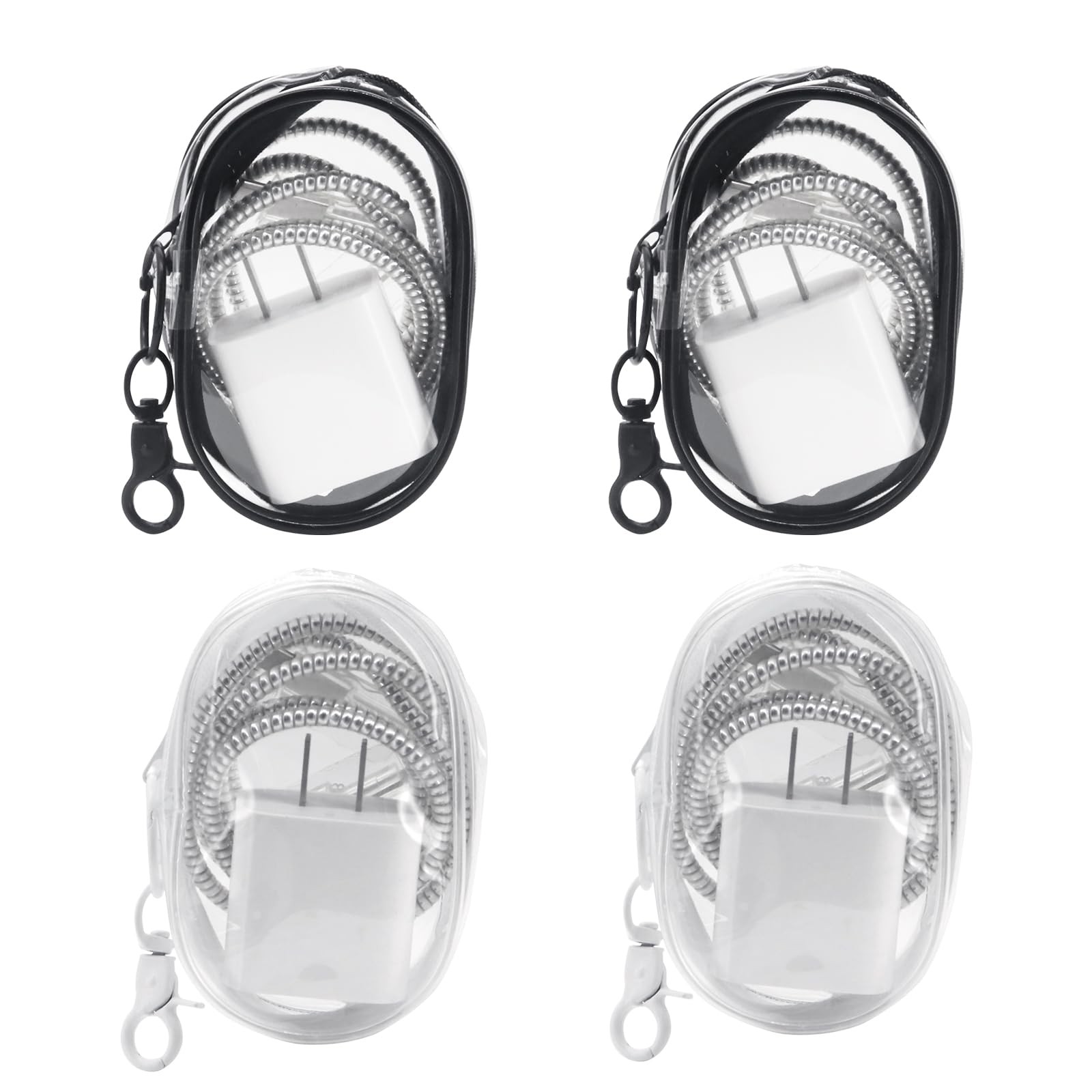 Data Cable Organizer, Transparent 3.93*2.75*1.77 Inches, transparent color 