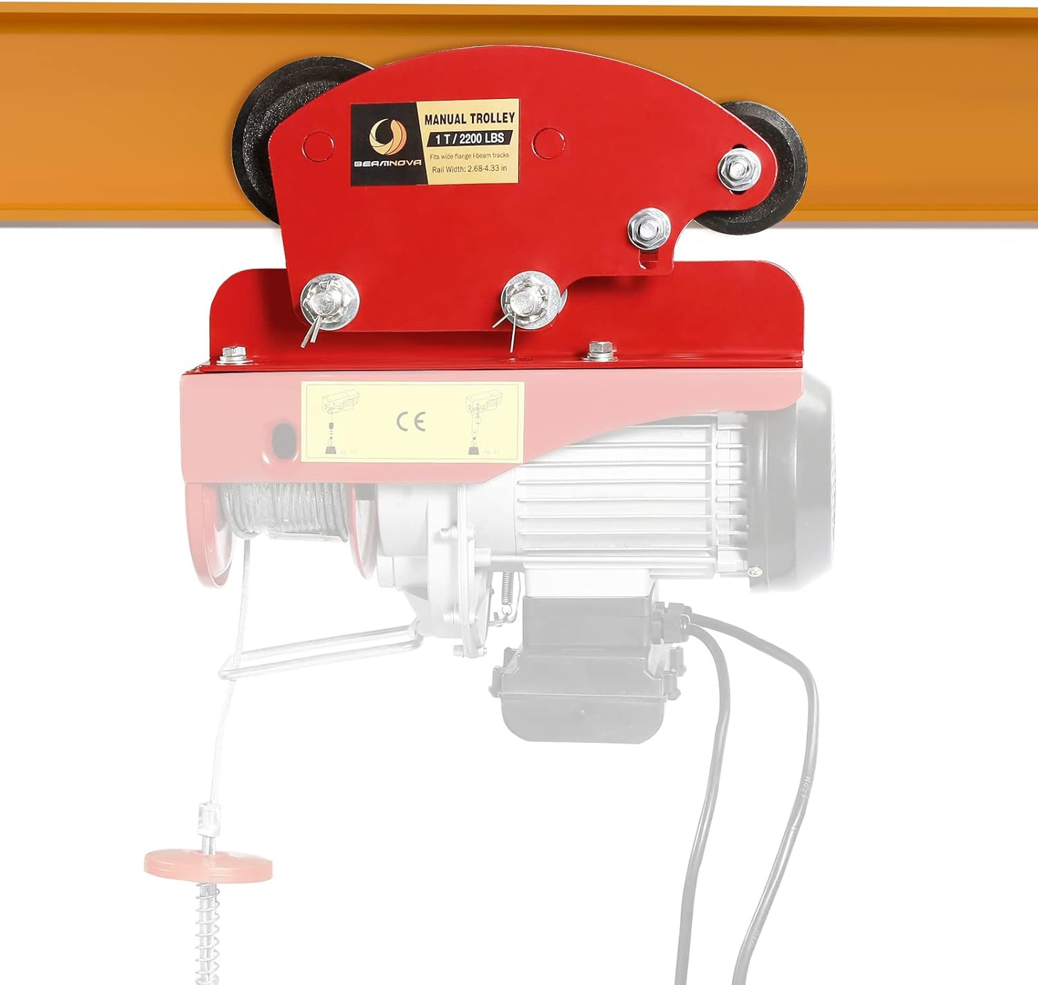 Manual Trolley for I-Beam 1 Ton Push Geared Overhead for PA600 PA700 PA800 PA900