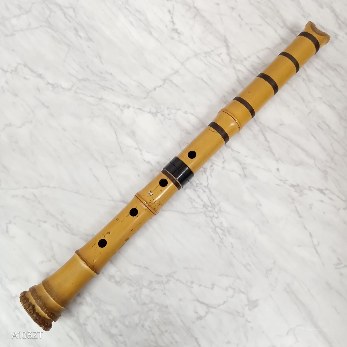 ChikuSen Shakuhachi 1.8 shaku 55cm Bamboo Woodwind Instrument Japanese