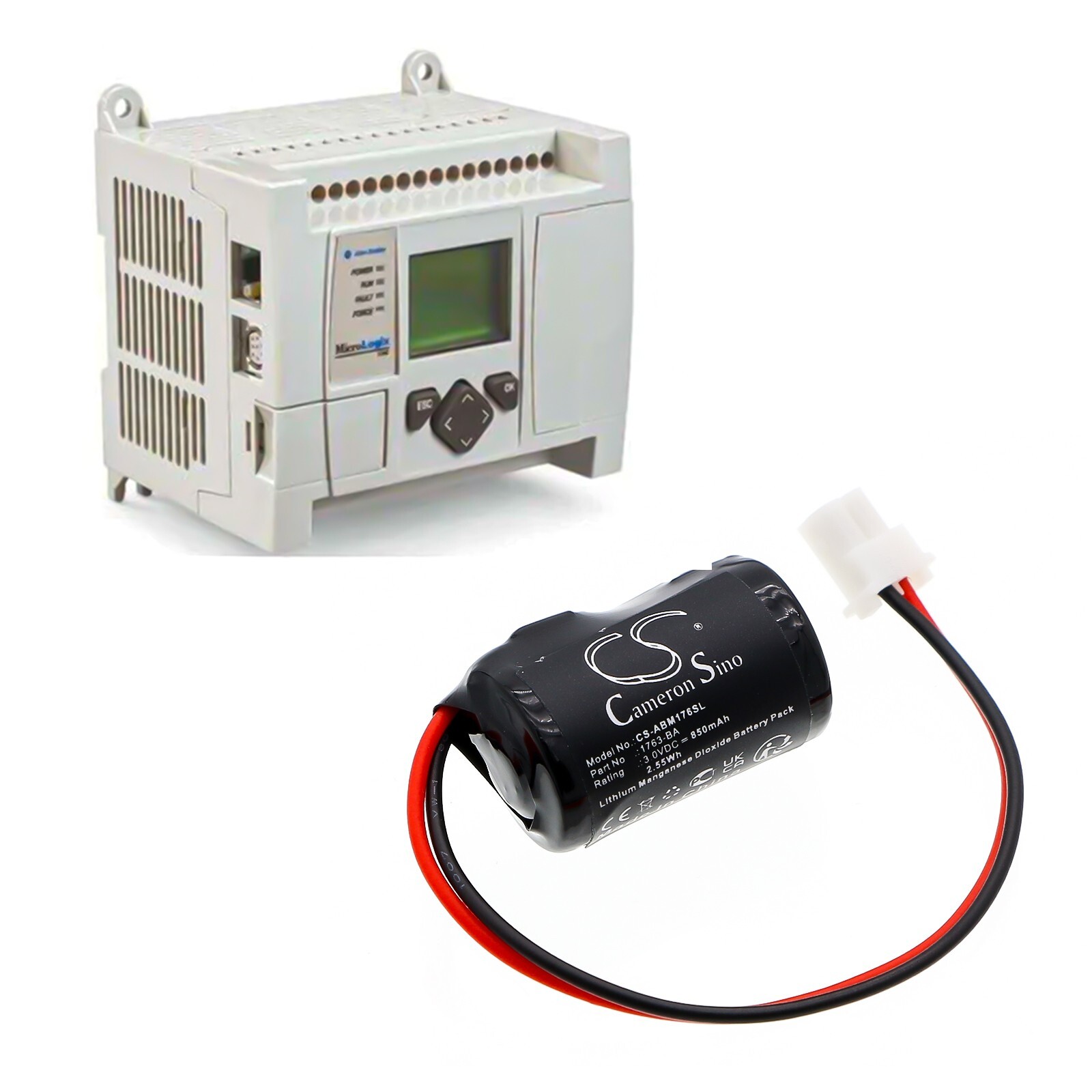 BATTERIE 850mAh Type 1763-BA CR14250SE-AB For Allen Bradley MicroLogix 1100