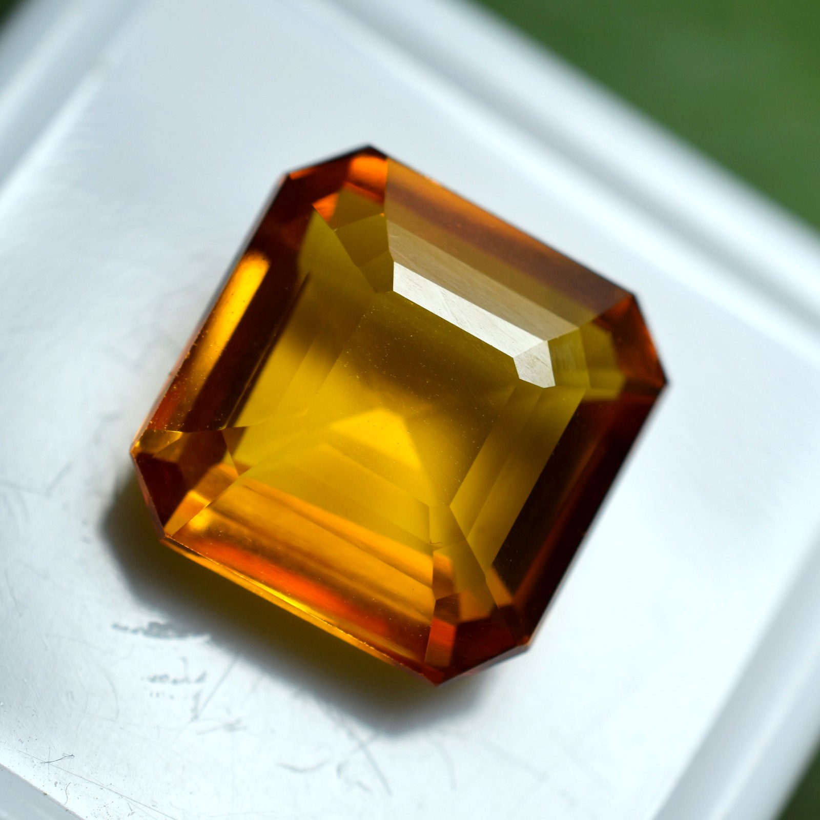 Stunning Orange Sapphire 9.90 Ct Natural Square Cut CERTIFIED Loose Gemstone
