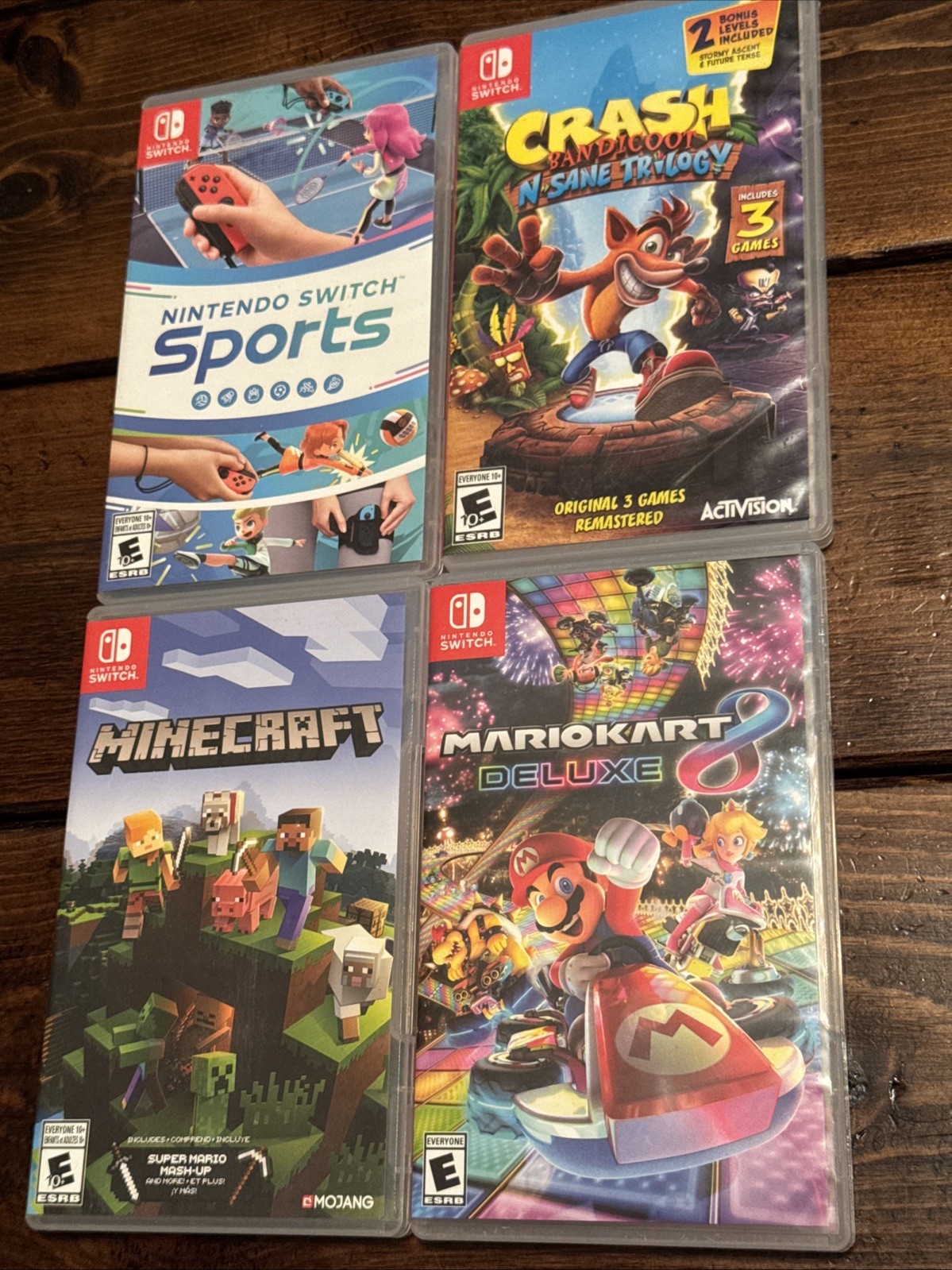 Nintendo Switch game CASES ONLY!- Sports Crash Minecraft Mario Kart