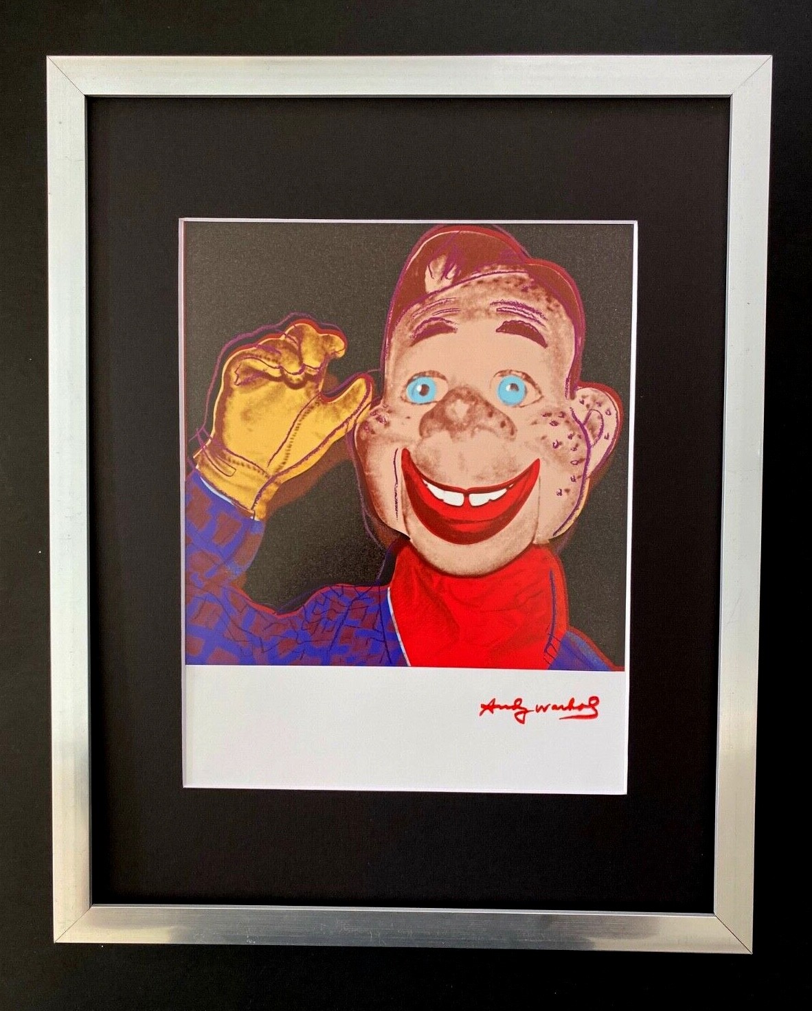 ANDY WARHOL +  1984 SIGNED  PRINT MATTED 11X14 