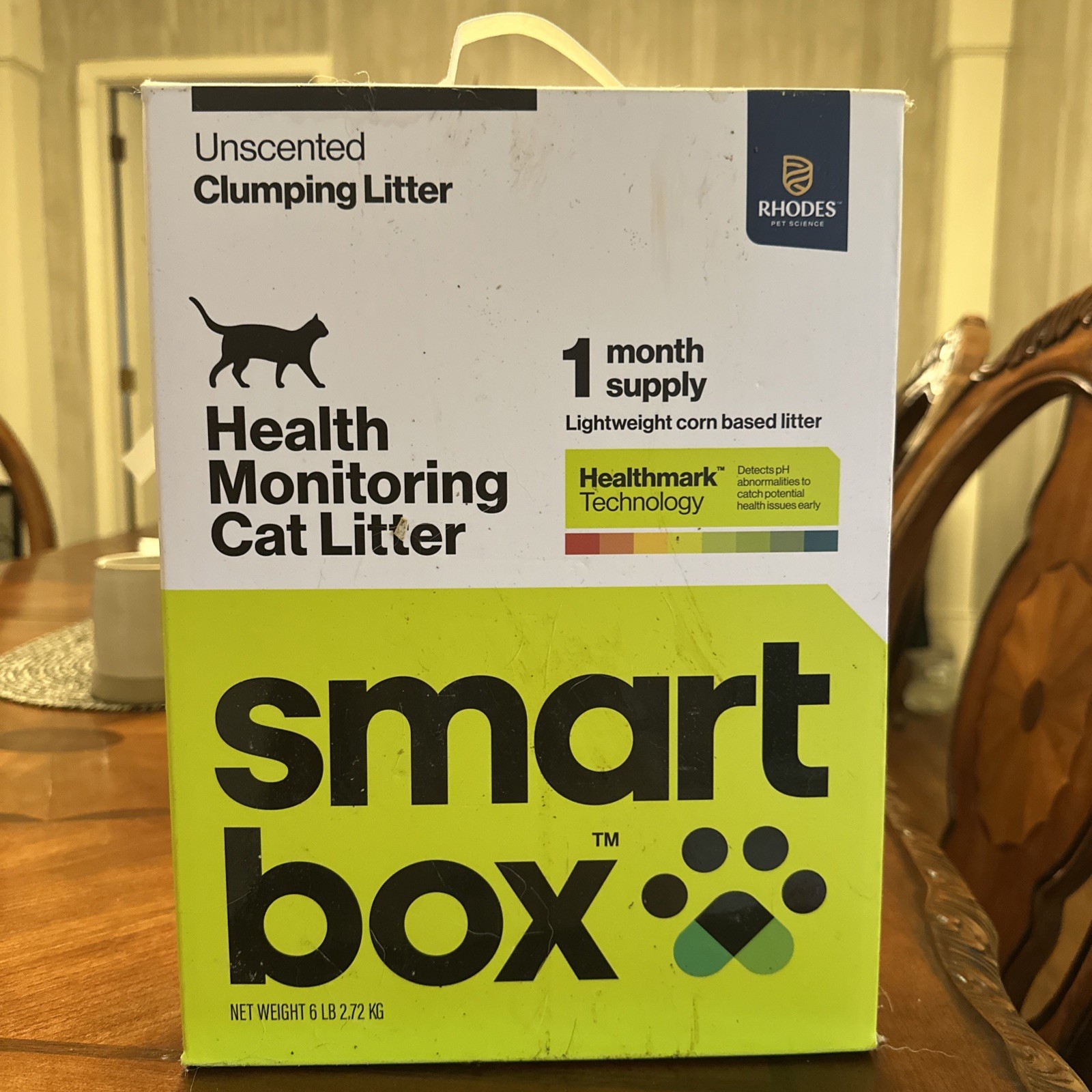 Smart Box Health Monitoring Clumping Cat Litter Unscented, 6 lb Box