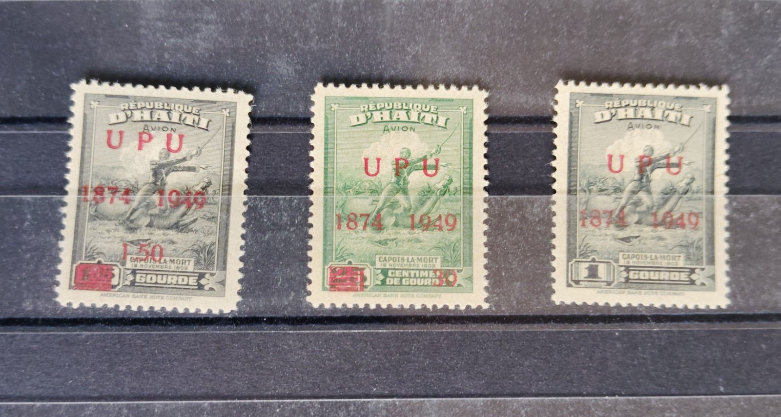 HAITI-1950-75TH-UPU-ANNIV-C49-C50-C51-MNH