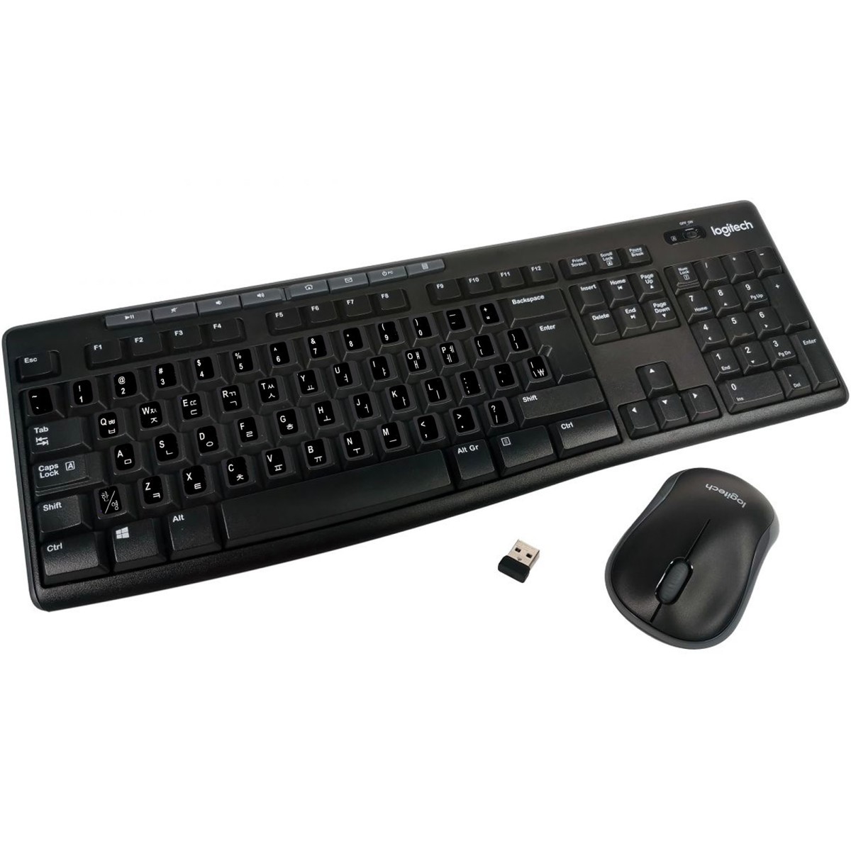 Logitech Mk270 Kit Mouse And Keyboard Wireless + Adhesives Layout Korean Kr _