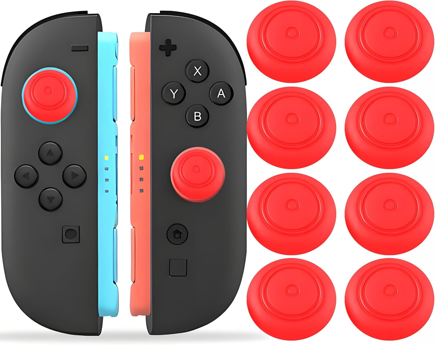 8PCS Switch 2 Thumb Grips – Soft Silicone Joystick Caps Compatible with Nintendo