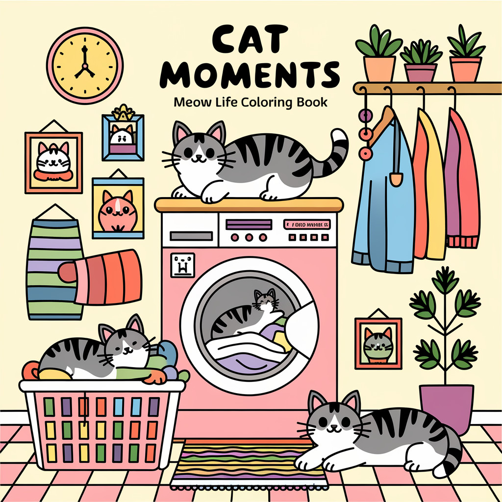 CAt Moments coloring book