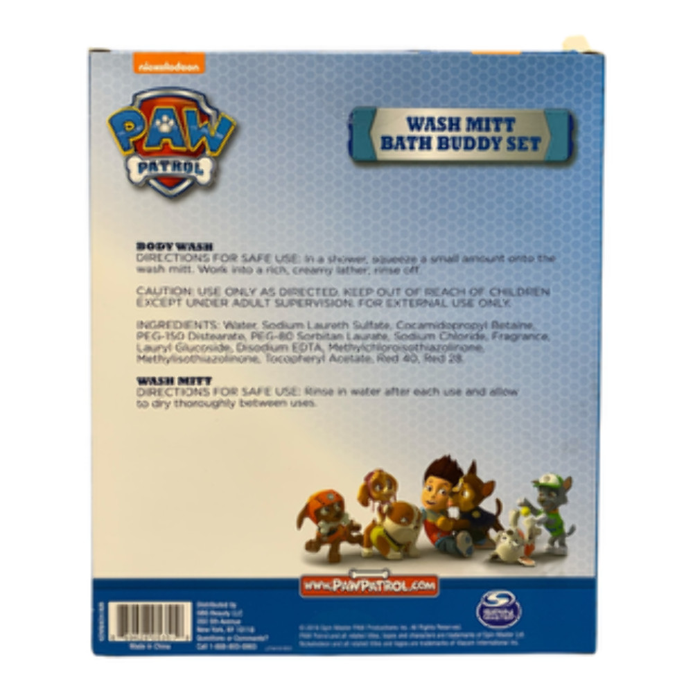 38034 - Paw Patrol Wash Mitt Bath Buddy Set | AwaitingInput |