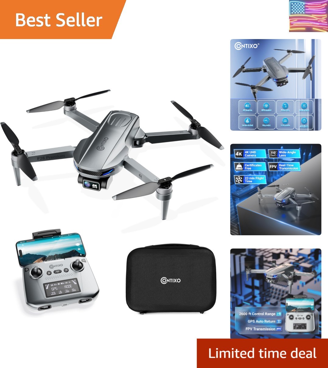 F28A  Drone With 4K Camera, Two-axis Gimbal, 23 Mins Flight Time, 110° Wide-a...