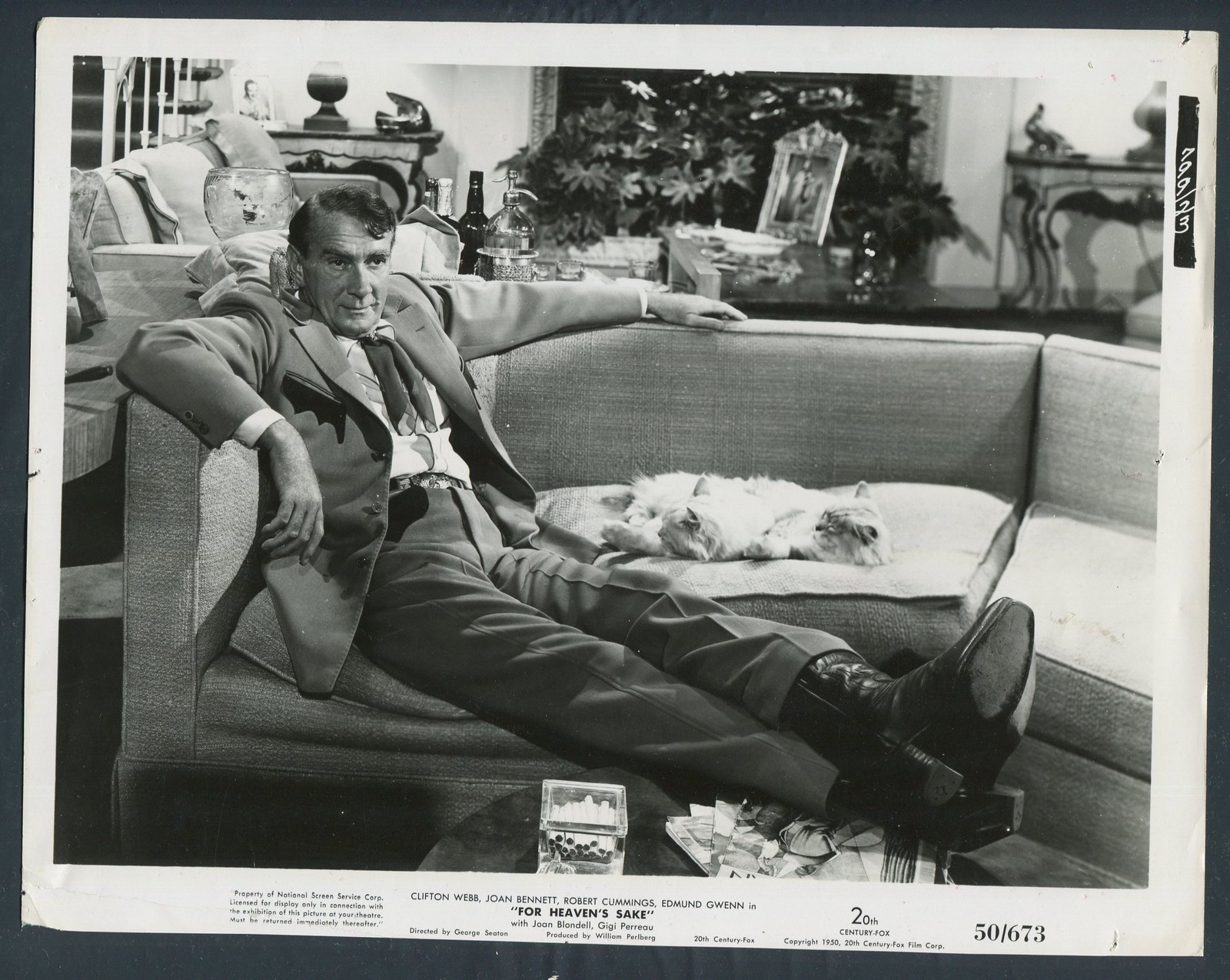 CLIFTON WEBB in For Heaven's Sake '50 SOFA