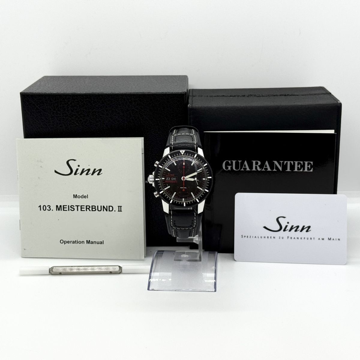 Sinn Watch Masterbund II Day Date Lefty AT Black Dial Working w/Accessories